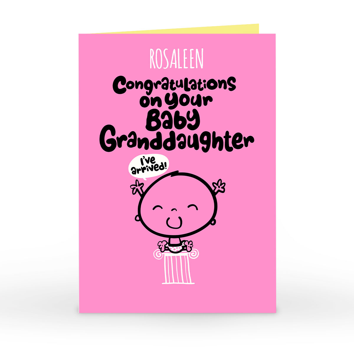 Personalised Fruitloops New Baby Card - Granddaughter Congratulations