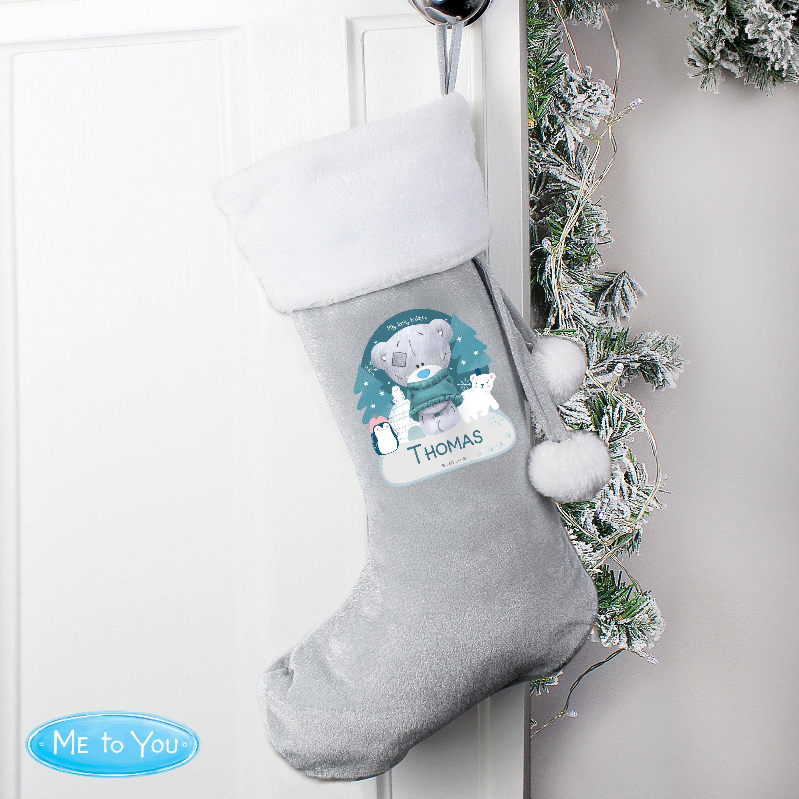 Personalised First Christmas Tiny Tatty Teddy Stocking