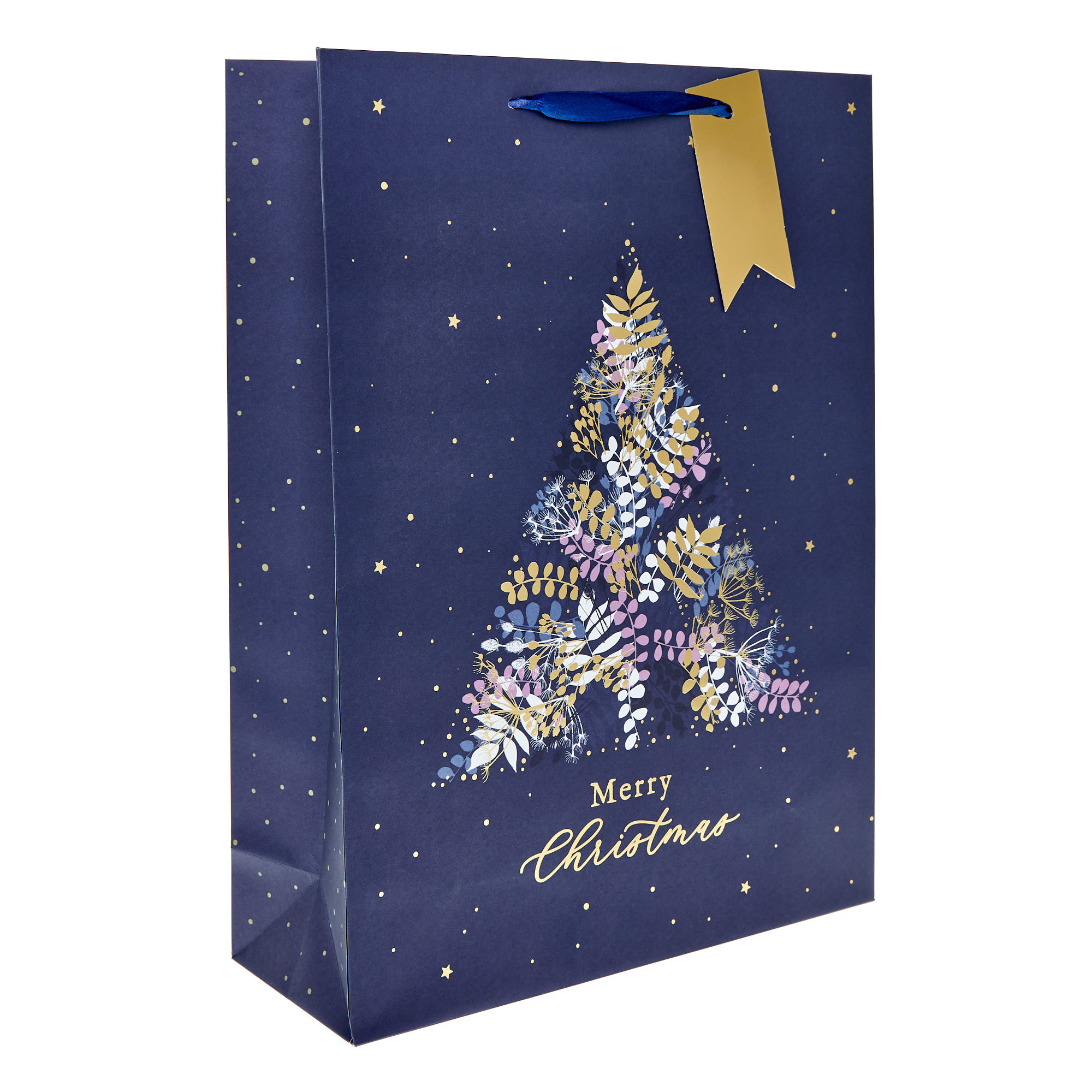 Extra Large Portrait Midnight Christmas Tree Gift Bag