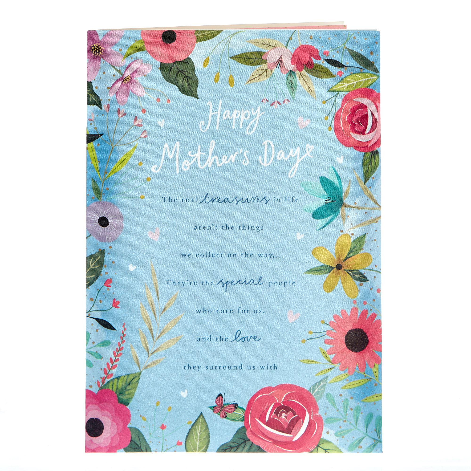 Satin Collection Mother's Day Card - Floral Border