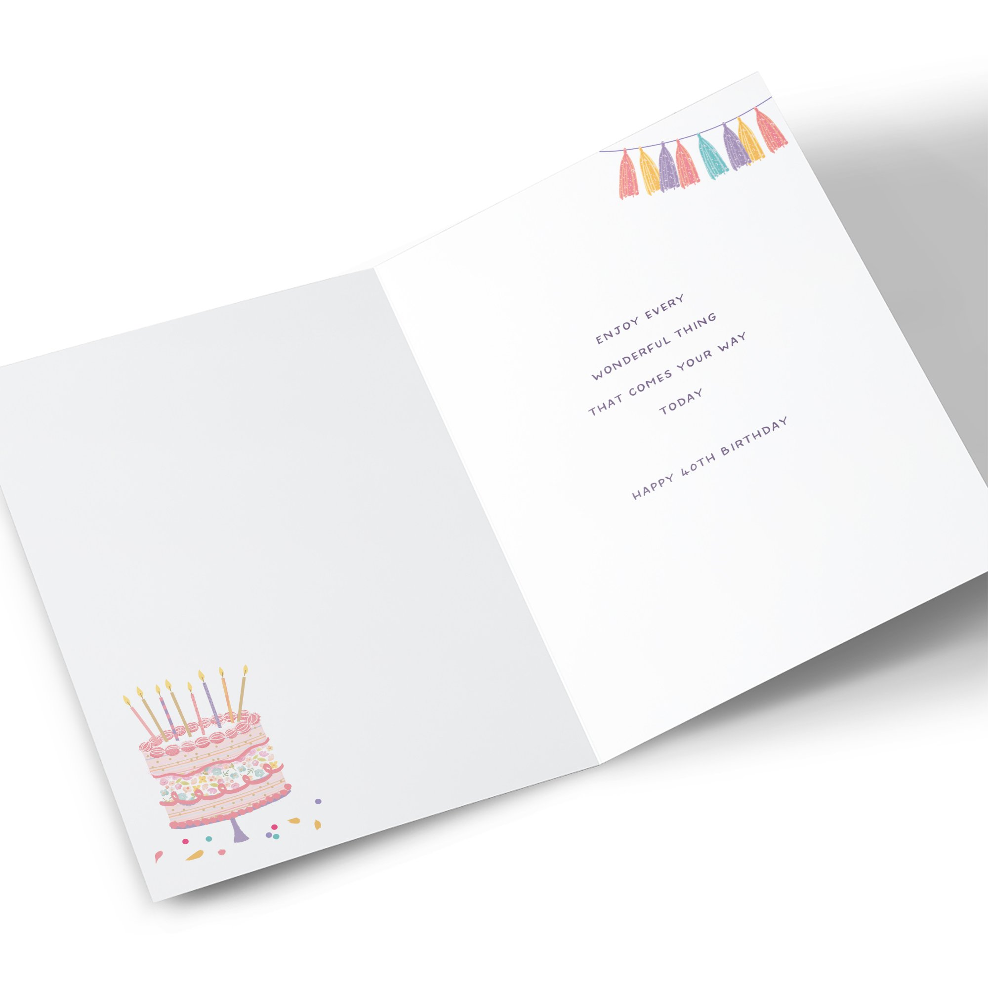 40th Birthday Card - Enjoy Every Wonderful Thing, Sister