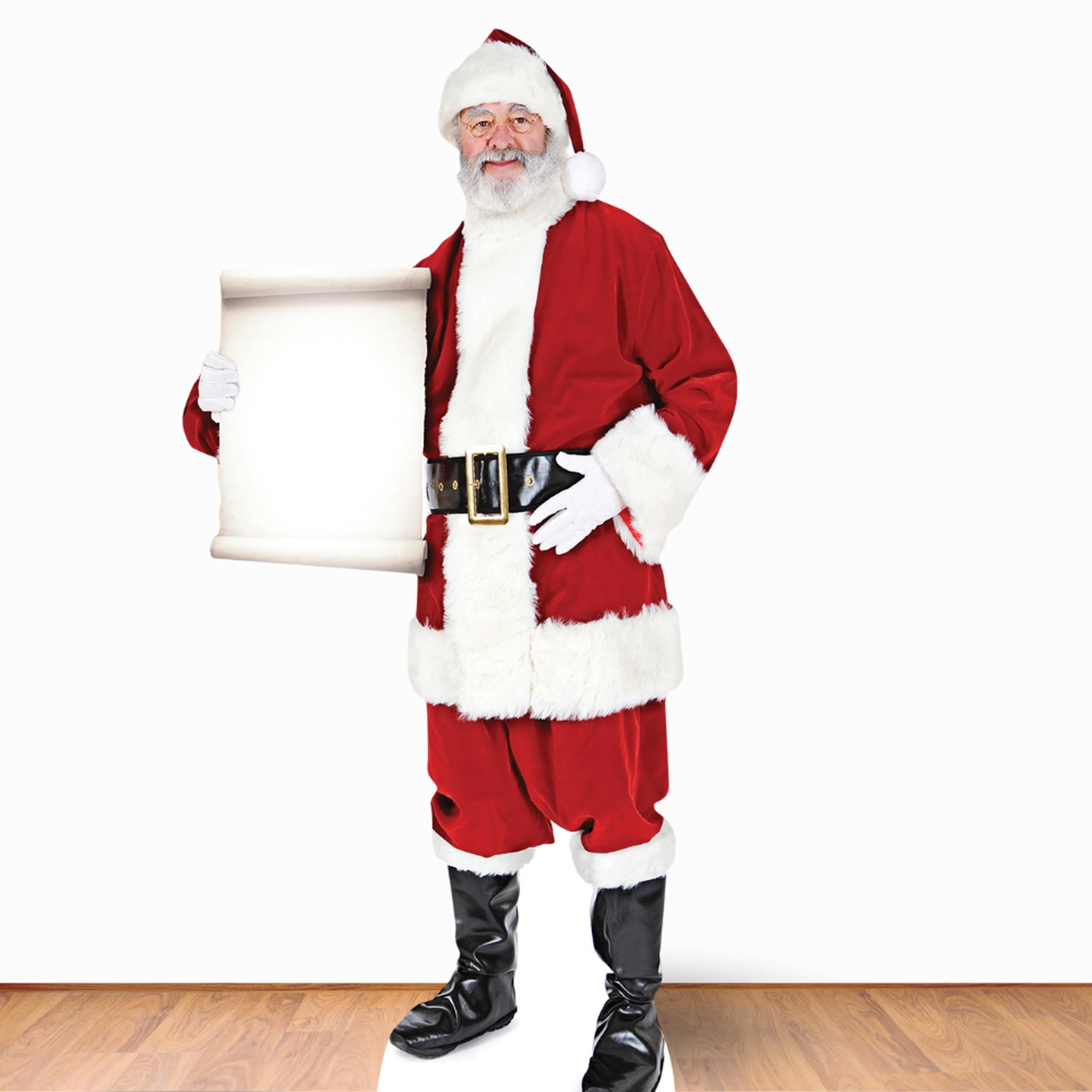Santa & Small Sign Cardboard Cutout