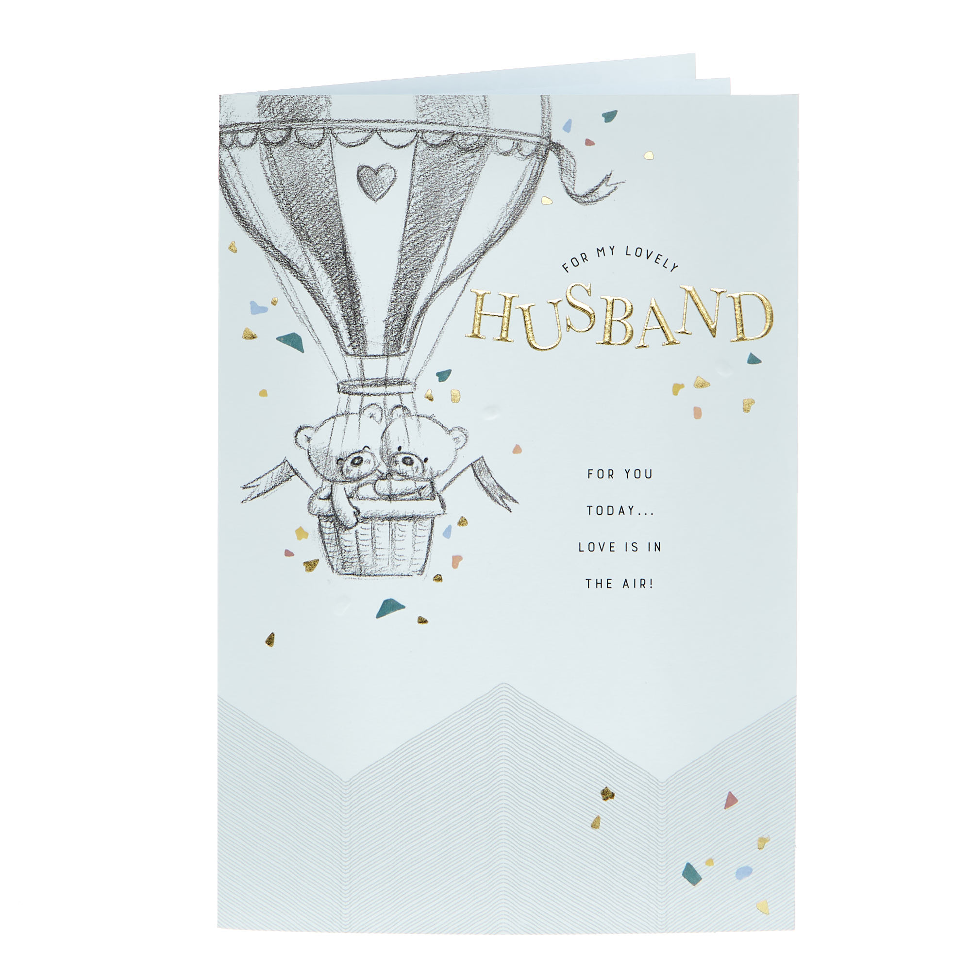 Husband Love Is In The Air Hugs Birthday Card