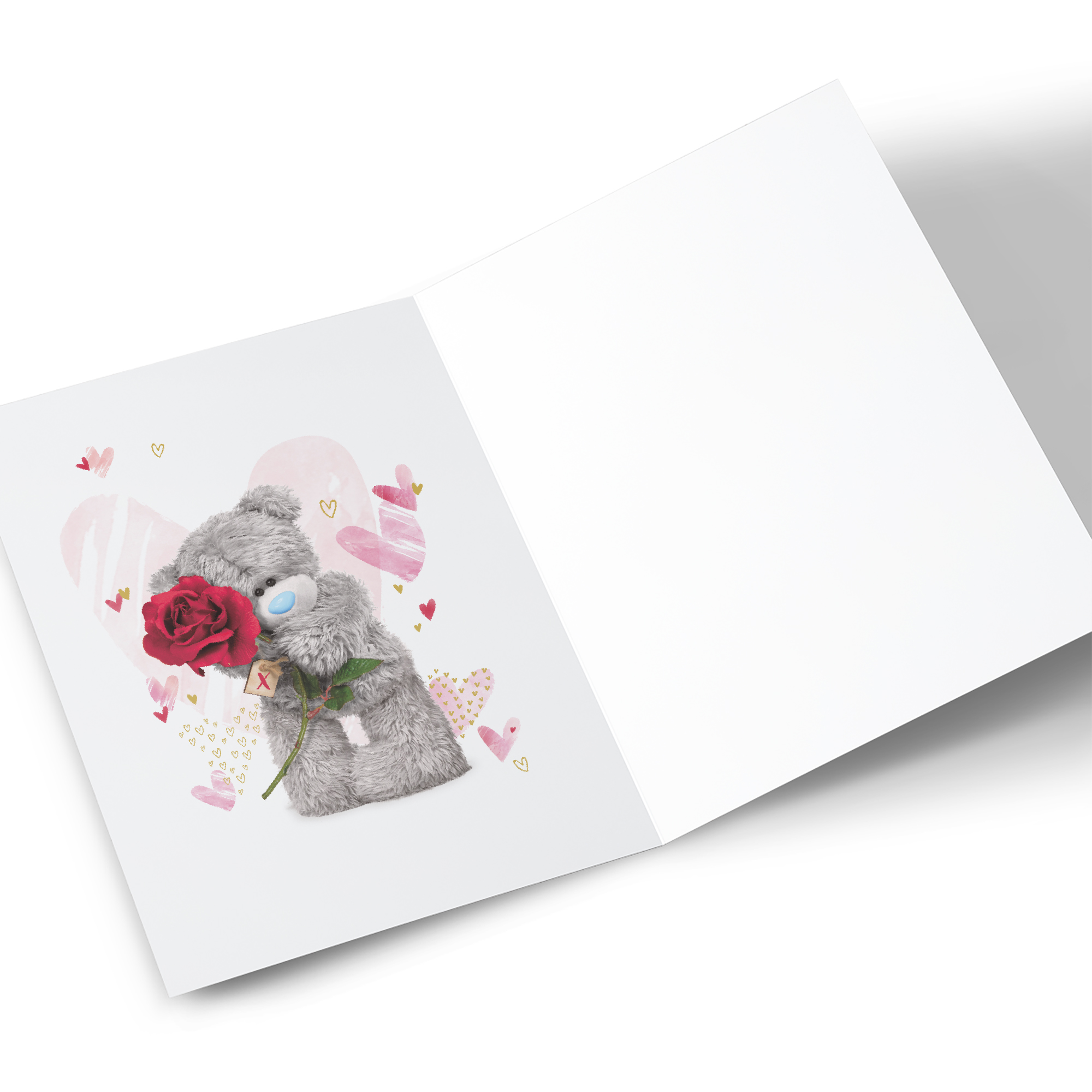 Personalised Tatty Teddy Valentine's Day Card - Bear With Rose Love of My Life