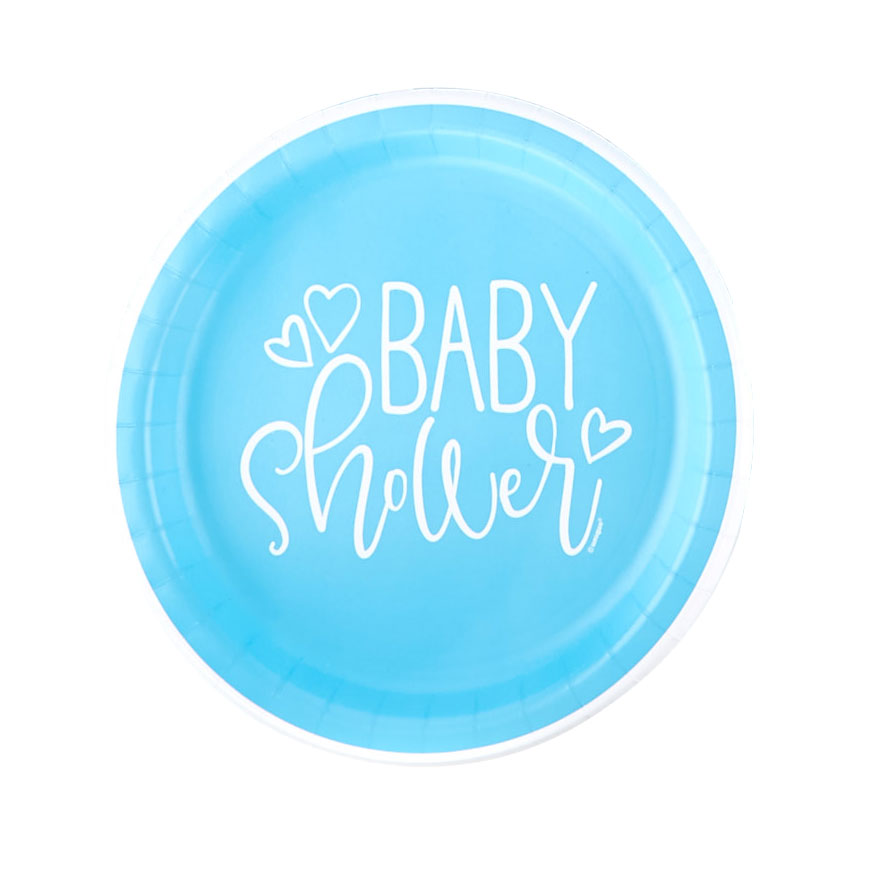 Blue Baby Shower Tableware & Decorations Party Bundle - 16 Guests