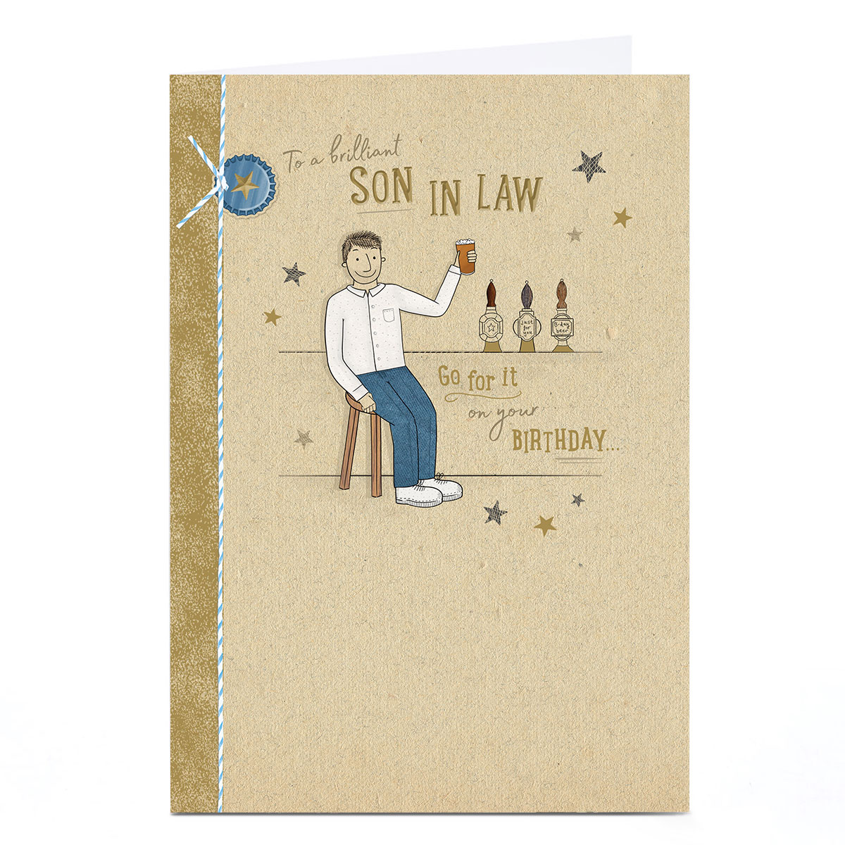 Birthday Card - Just Go For It Pub, Son In Law