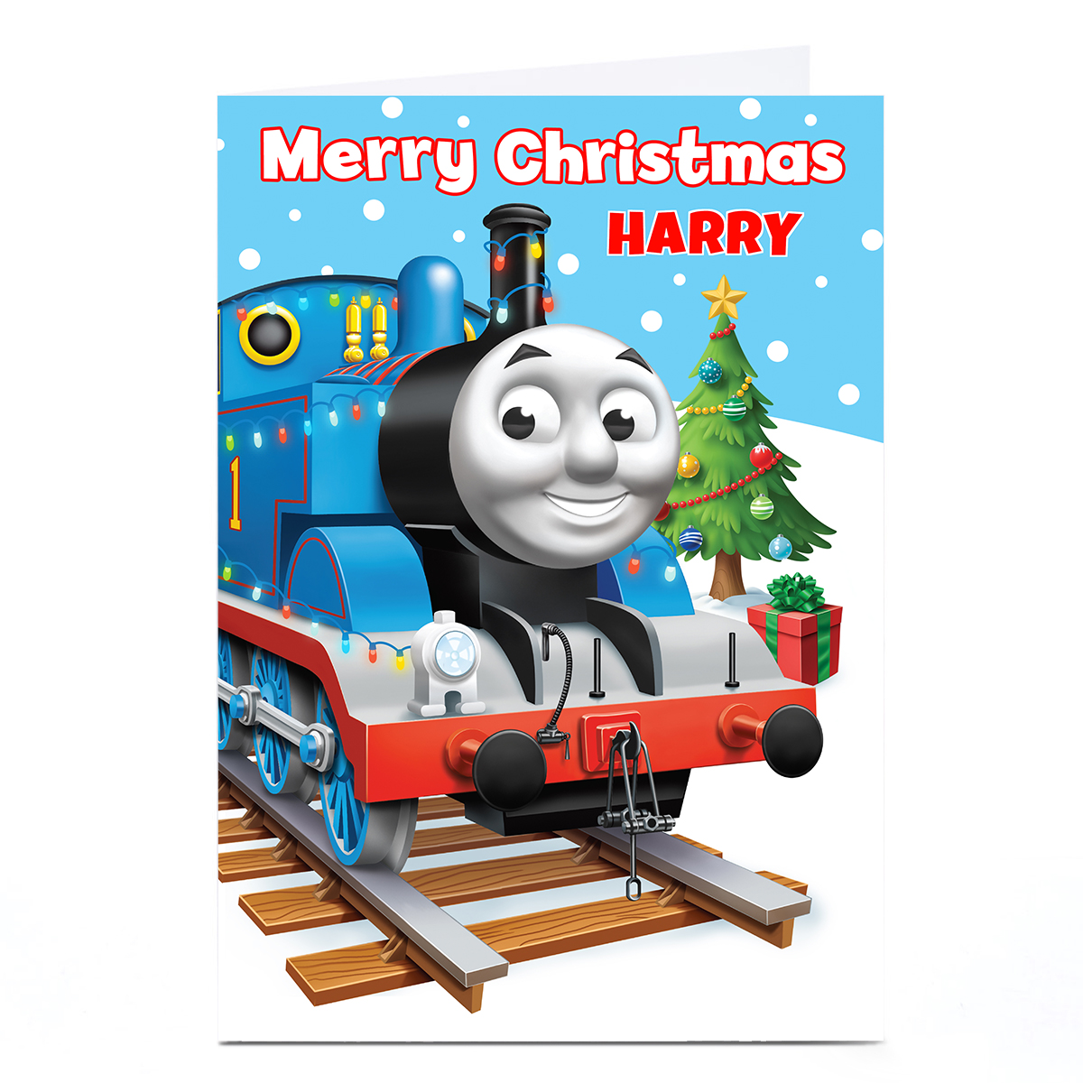 Personalised Thomas & Friends Christmas Card - Name