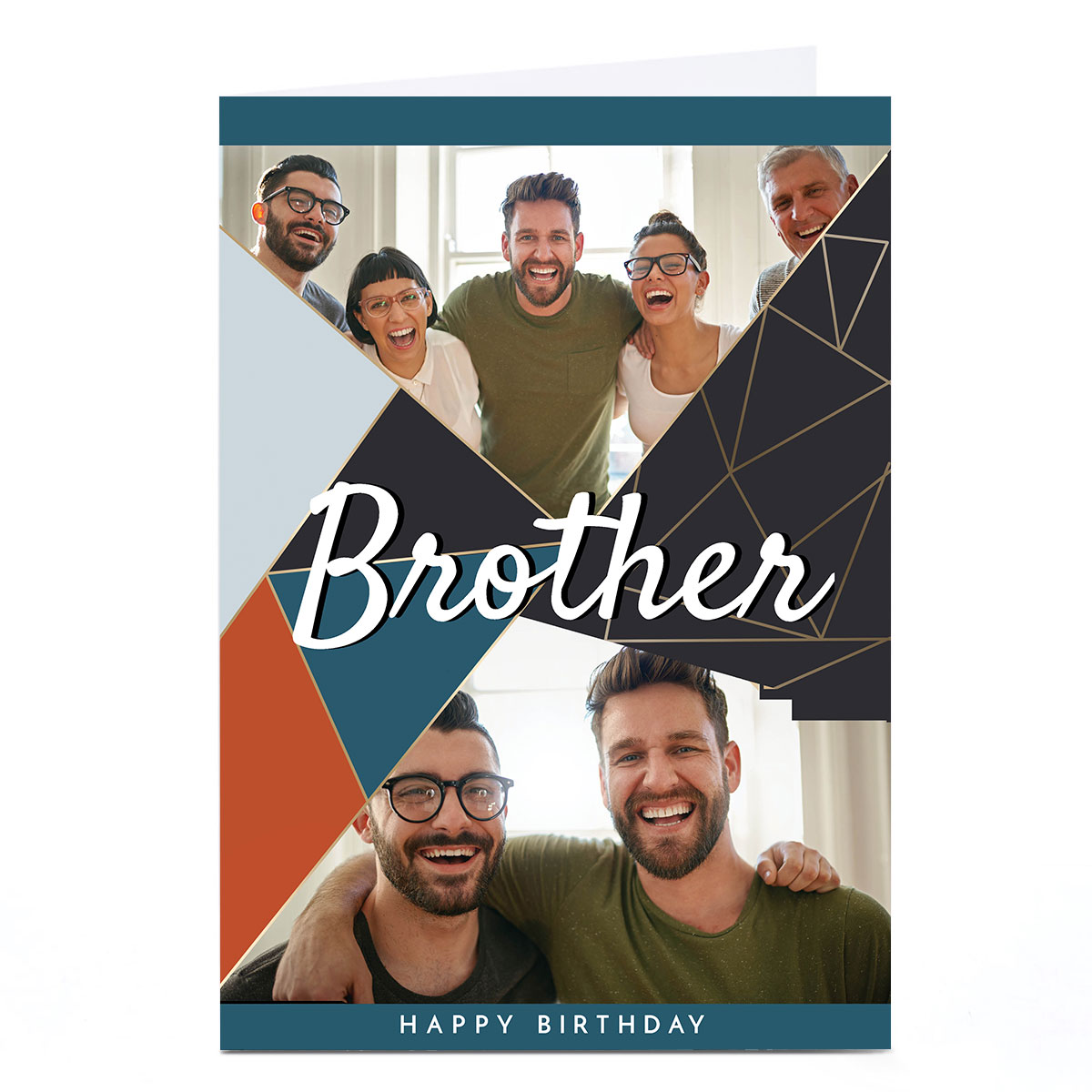 Photo Birthday Card - Geometric Pattern