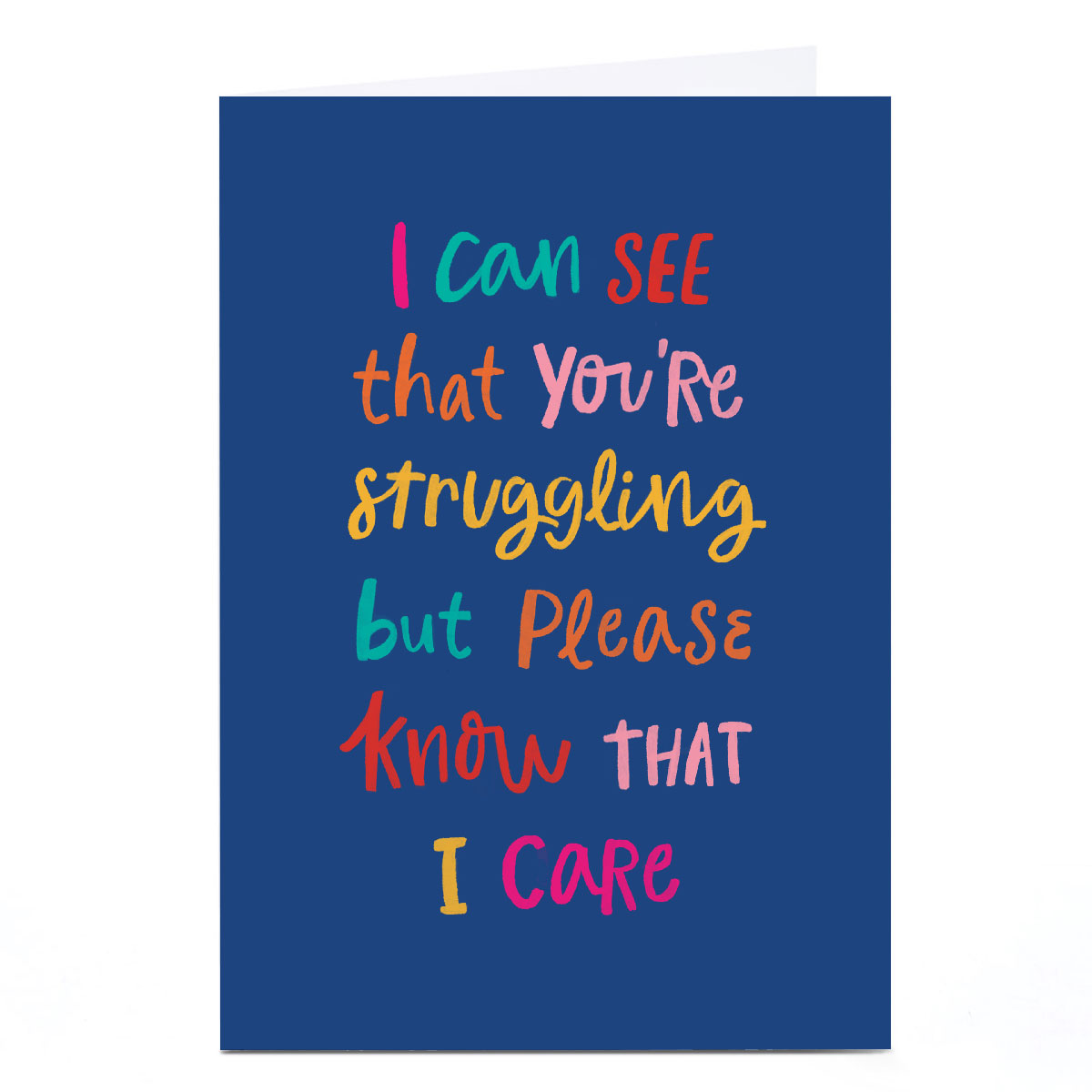 Personalised Thinking of You Card - Know That I Care