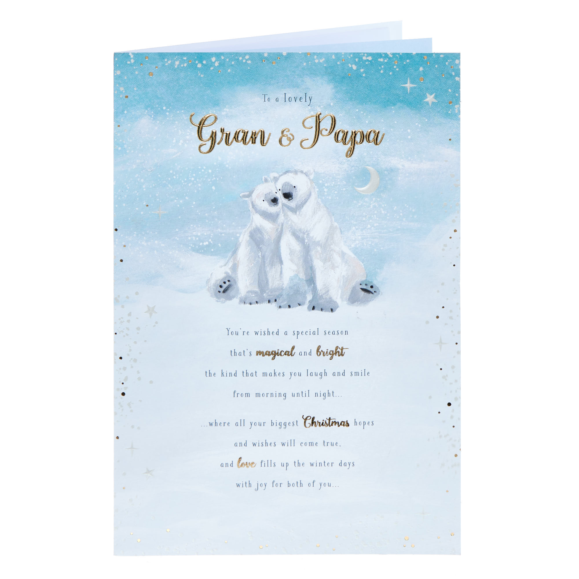 Gran & Papa Polar Bears Christmas Card