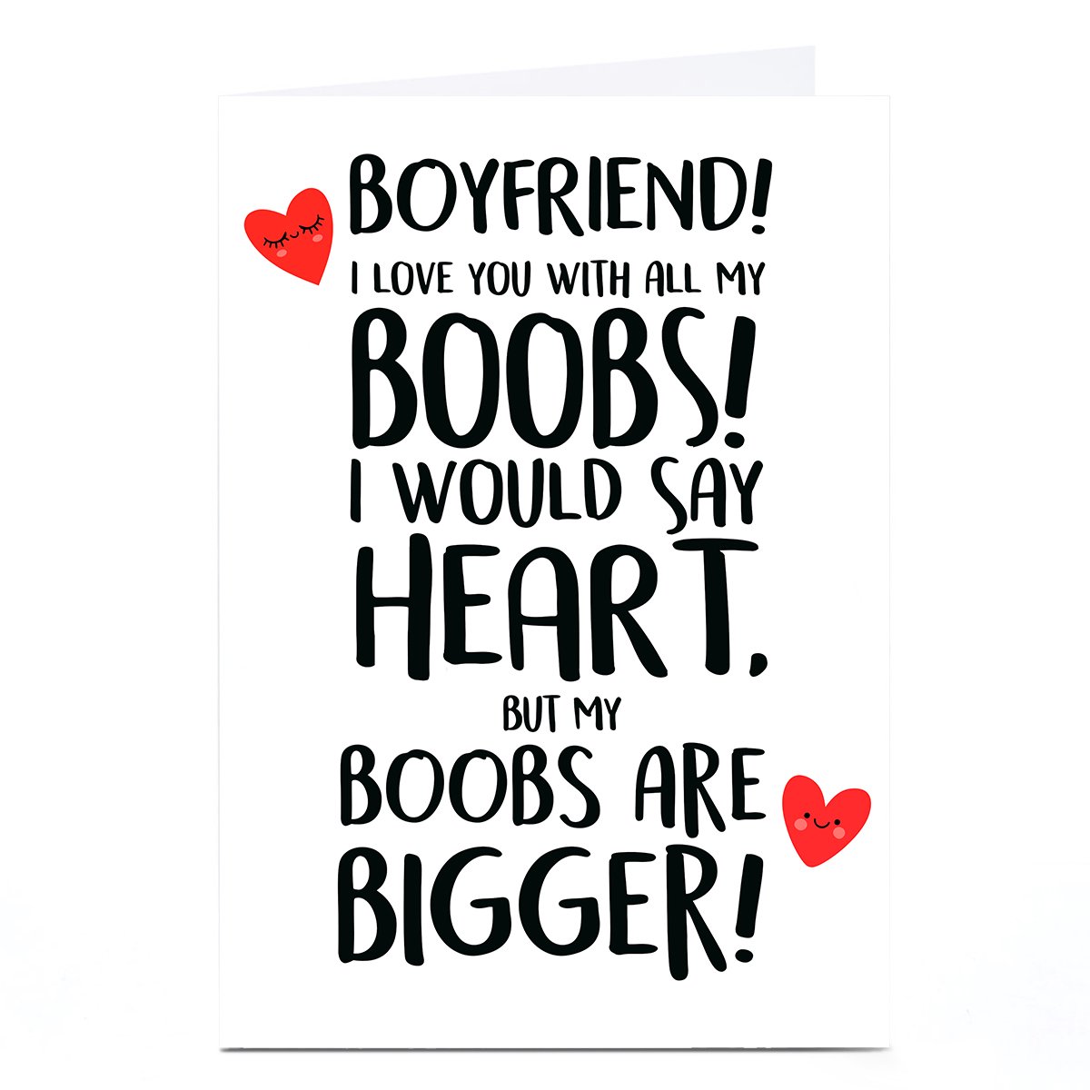 Personalised Emo Rescue Valentine's Day Card - Love You With All My, Boyfriend
