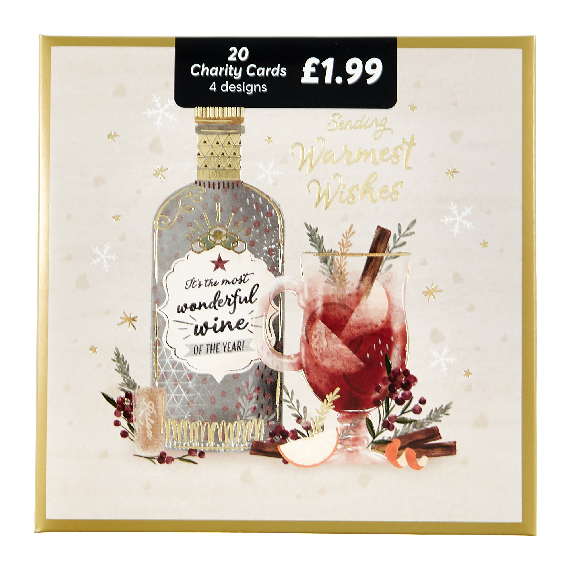 20 Charity Christmas Cards - Festive Drinks (4 Designs)