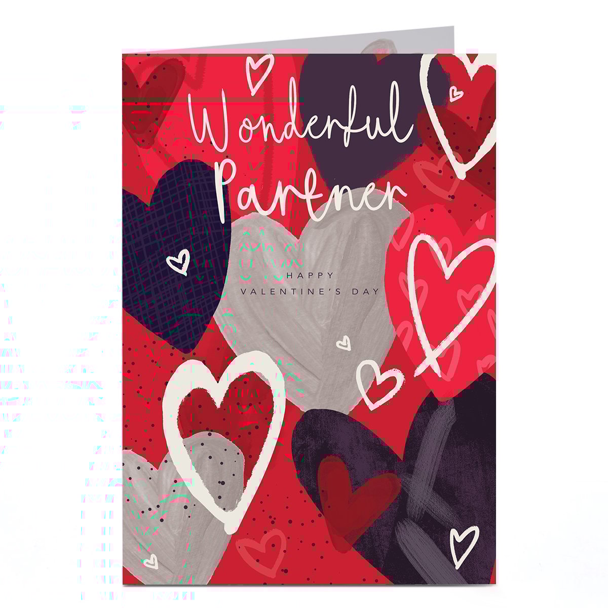 Valentine's Day Card - Cluster of Hearts, Wonderful Partner