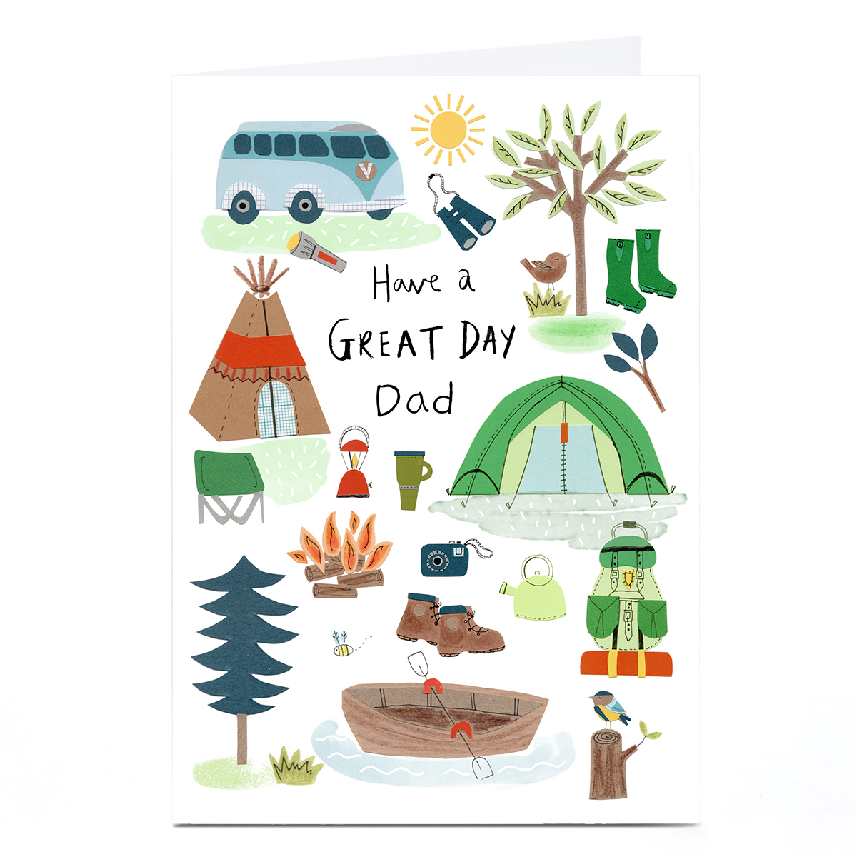 Personalised Lindsay Loves To Draw Father's Day Card - Have A Great Day