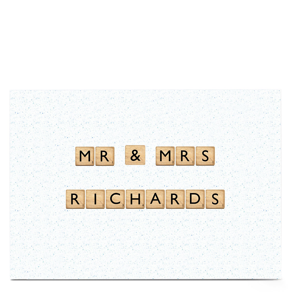 Personalised Wedding Card - Scrabble Tiles