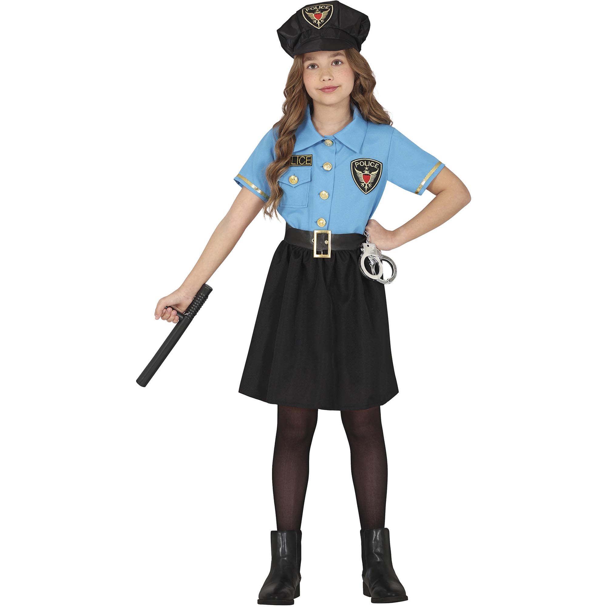 Police Woman Children's Fancy Dress Costume 