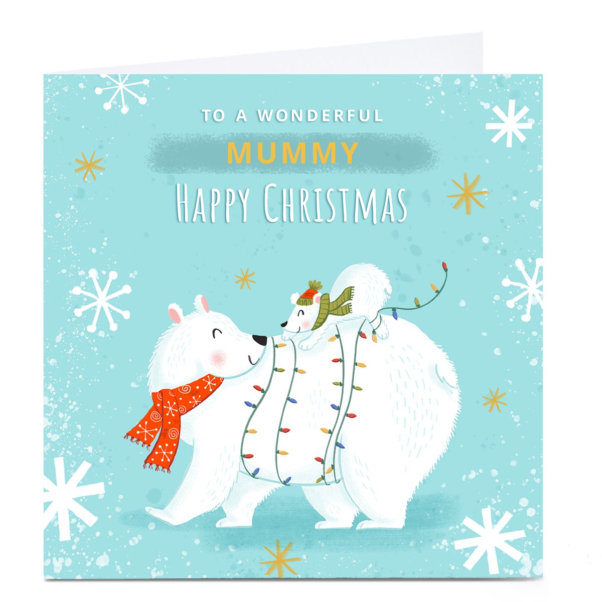 Personalised Dalia Clark Christmas Card - Polar Bears