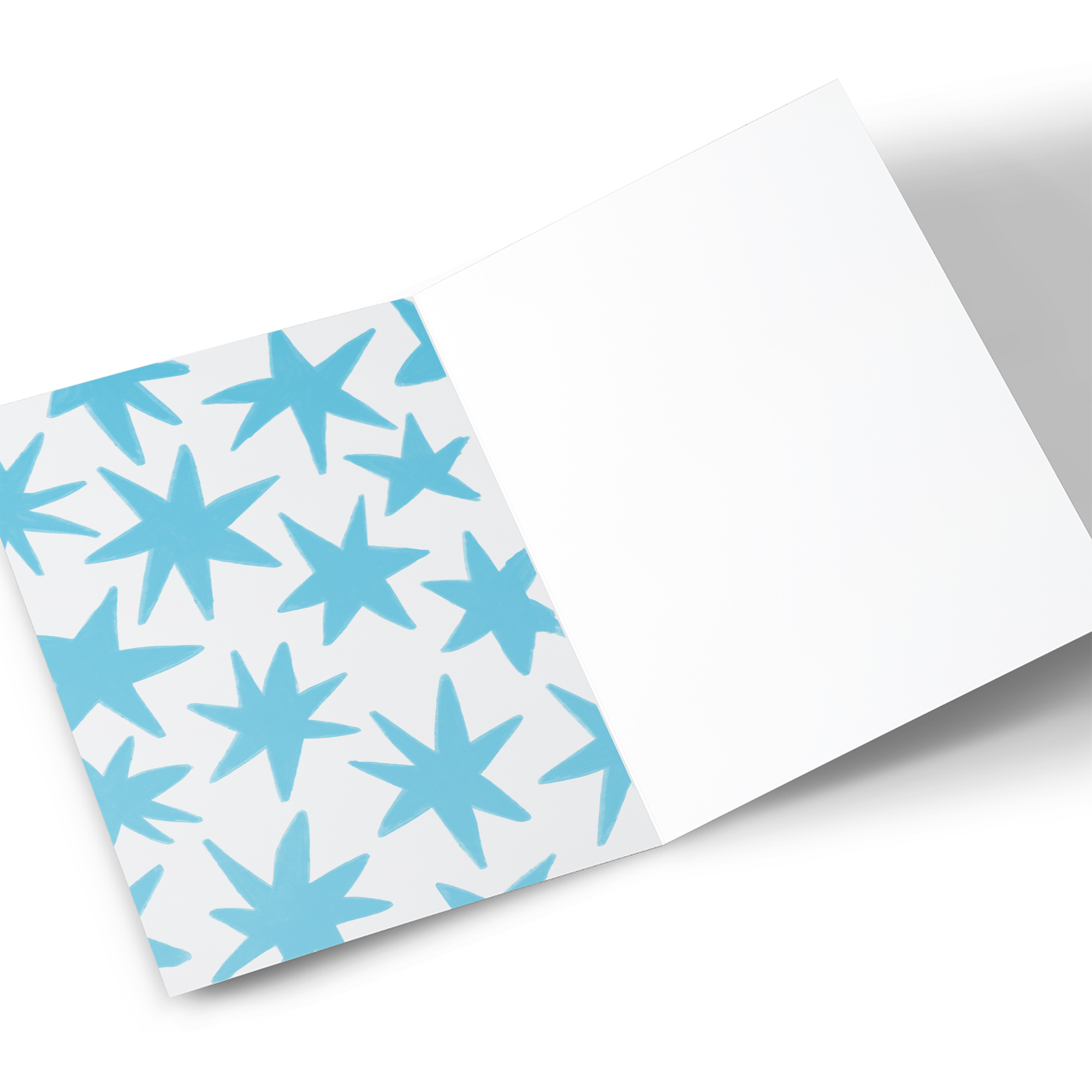 7th Birthday Card - Blue and White Star