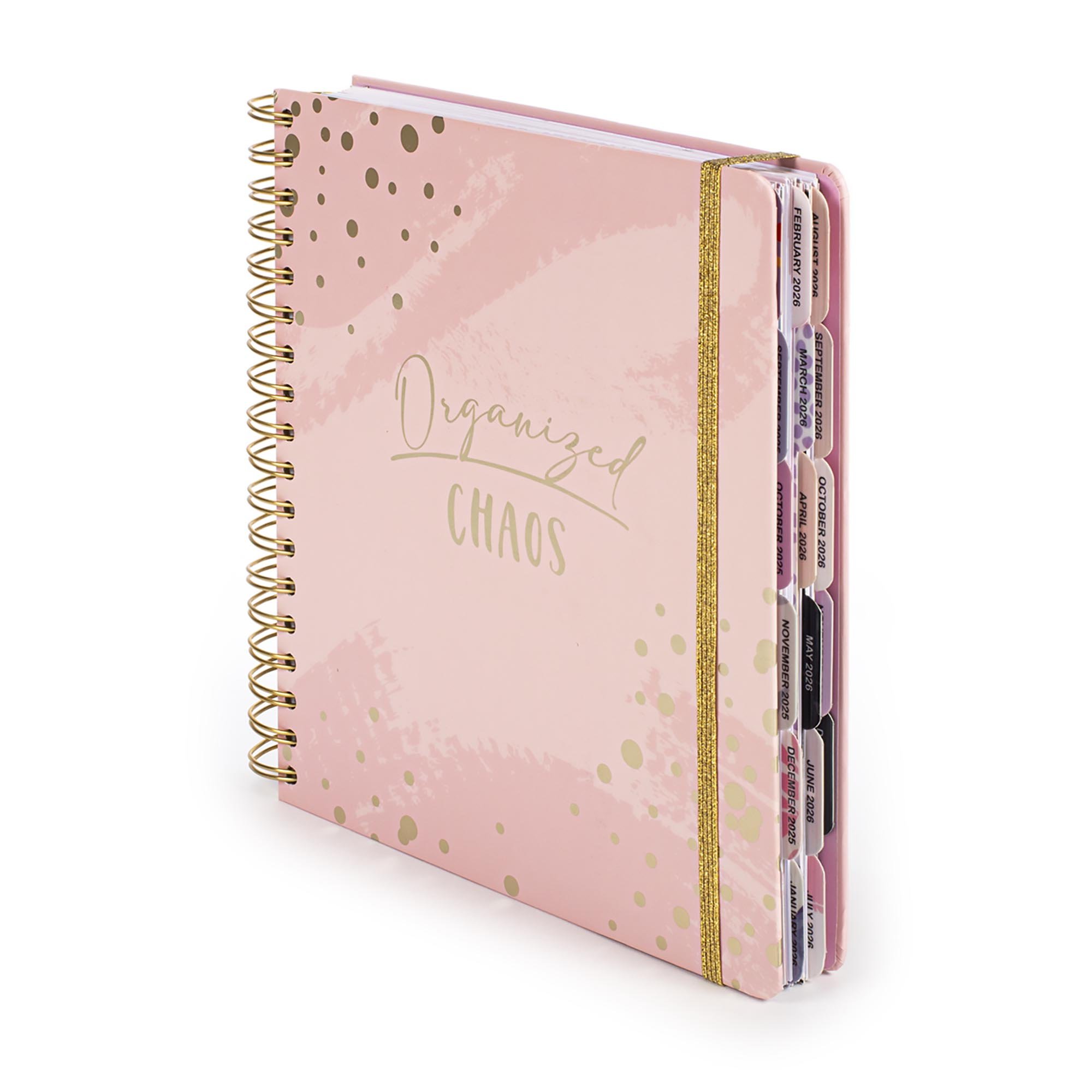 18-Month Pink & Gold Weekly Organiser (August 2025 - December 2026)