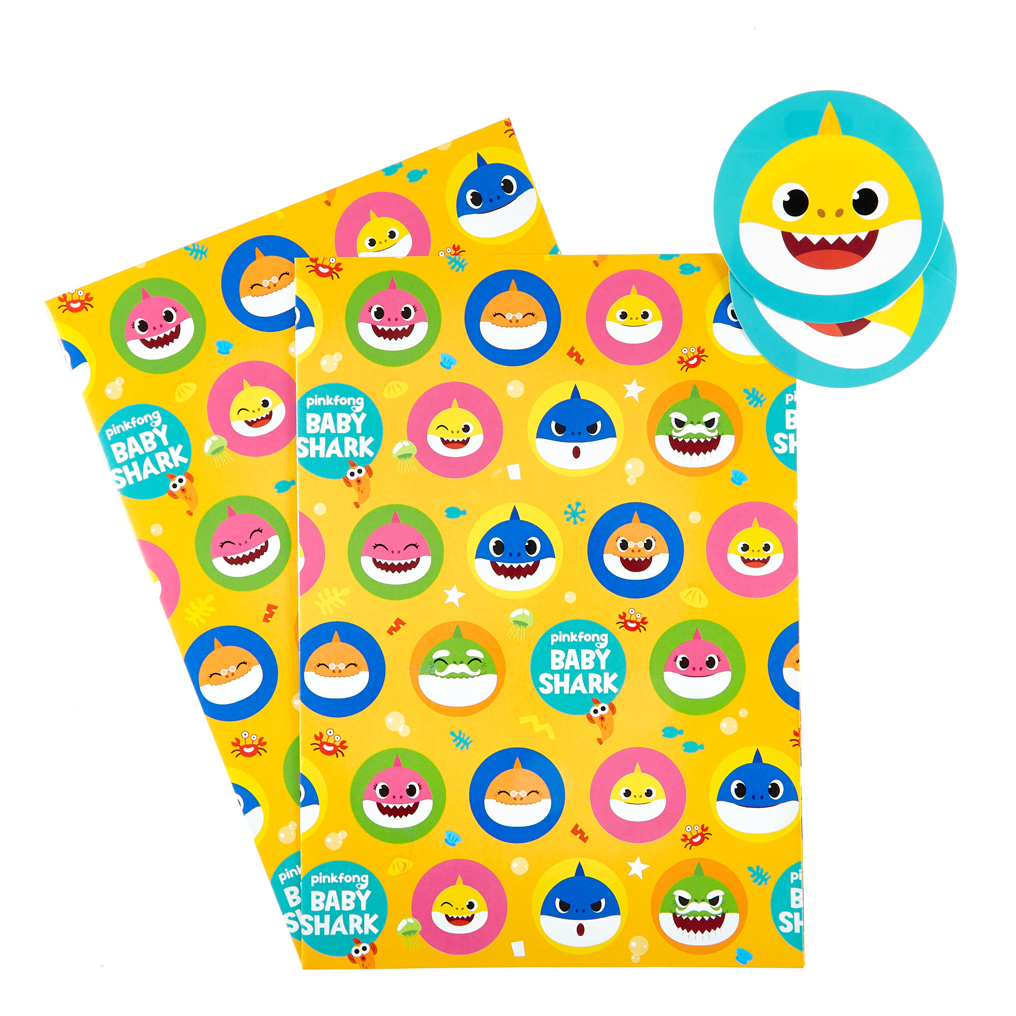 Baby Shark Wrapping Paper & Gift Tags - Pack Of 2 