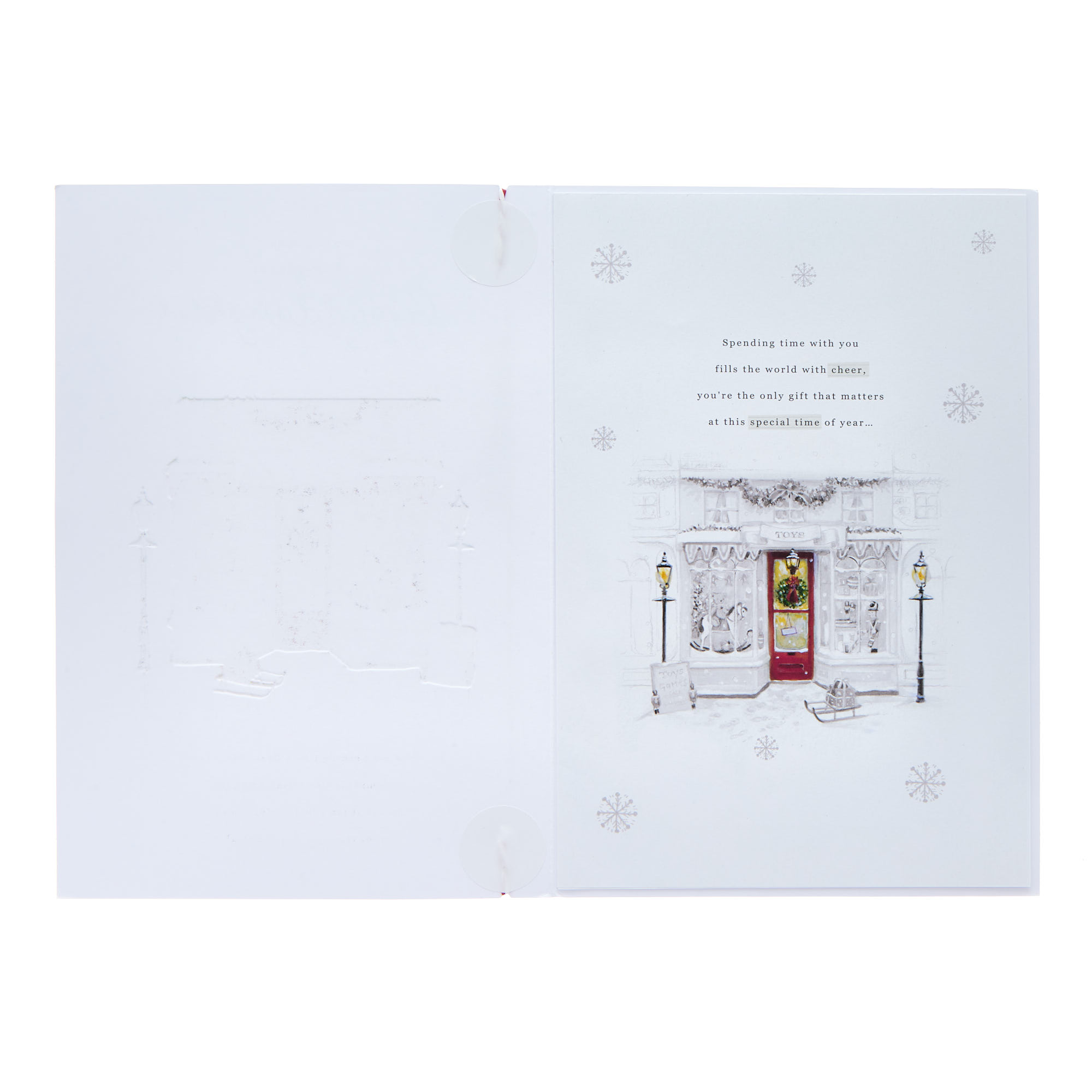 Granddaughter Toy Shop Window Christmas Card