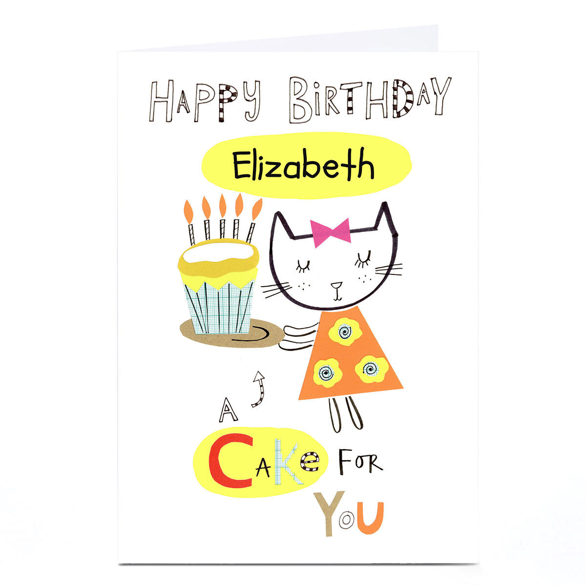 Personalised Lindsay Loves To Draw Birthday Card - Cake For You