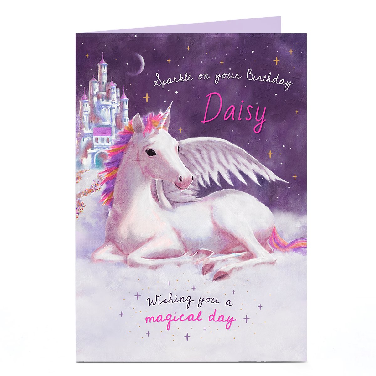 Personalised Birthday Card - Winged Unicorn