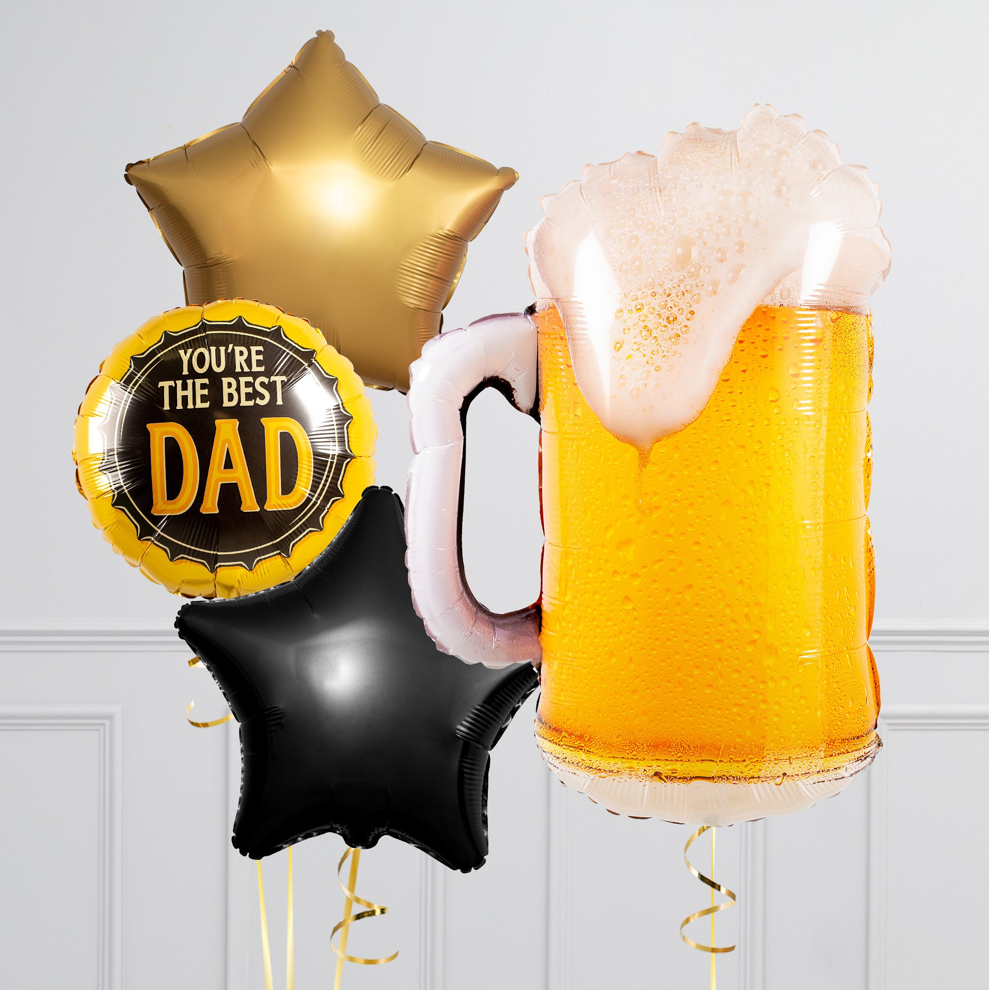 Best Dad Beer Balloon Package - Delivered Inflated!