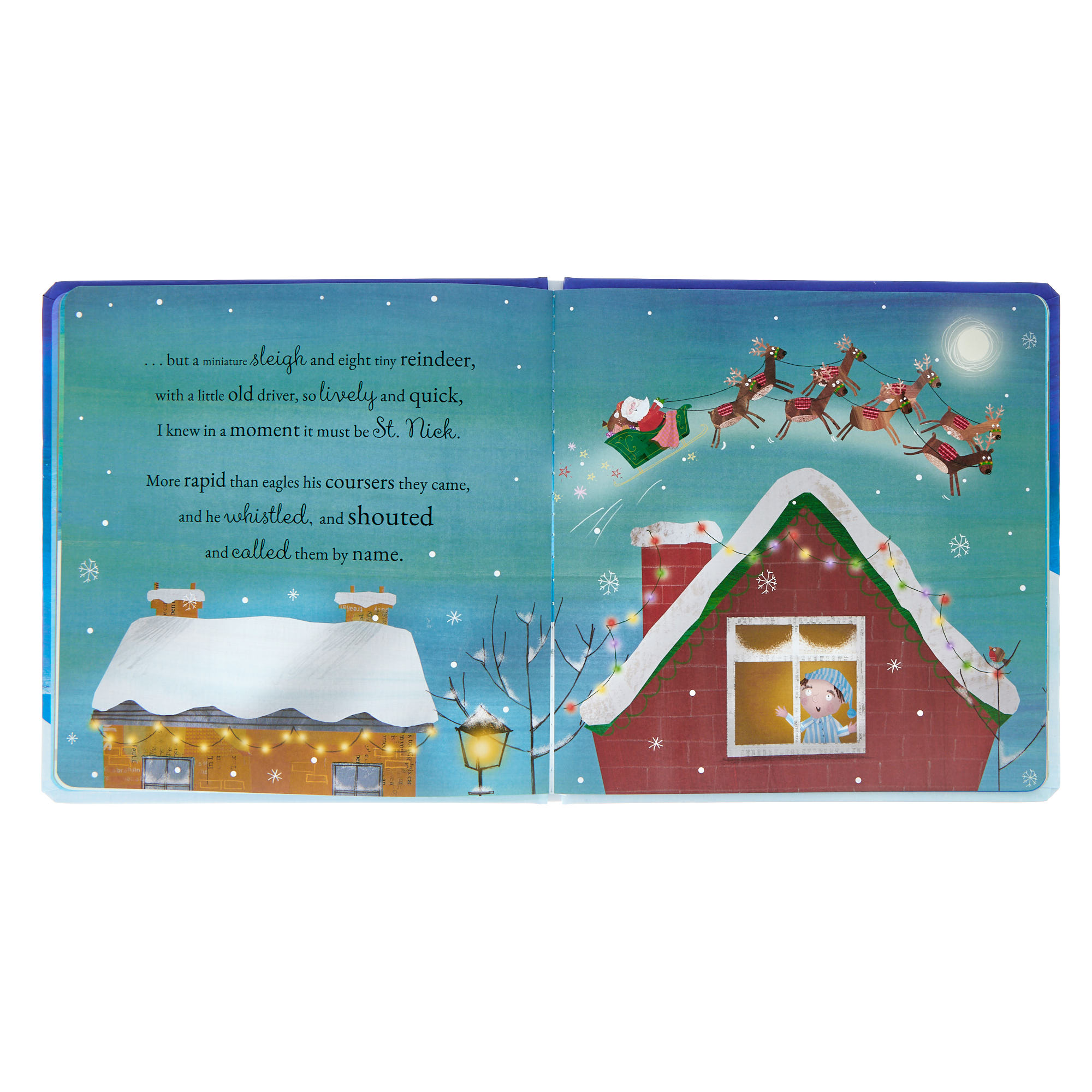 'Twas The Night Before Christmas Children's Snowglobe Story Book