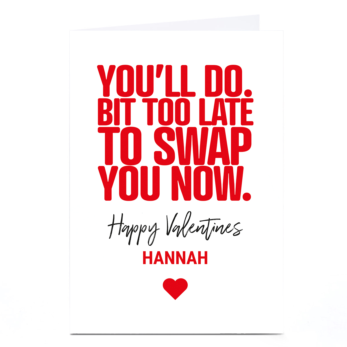 Personalised Punk Valentine's Day Card - You'll Do!