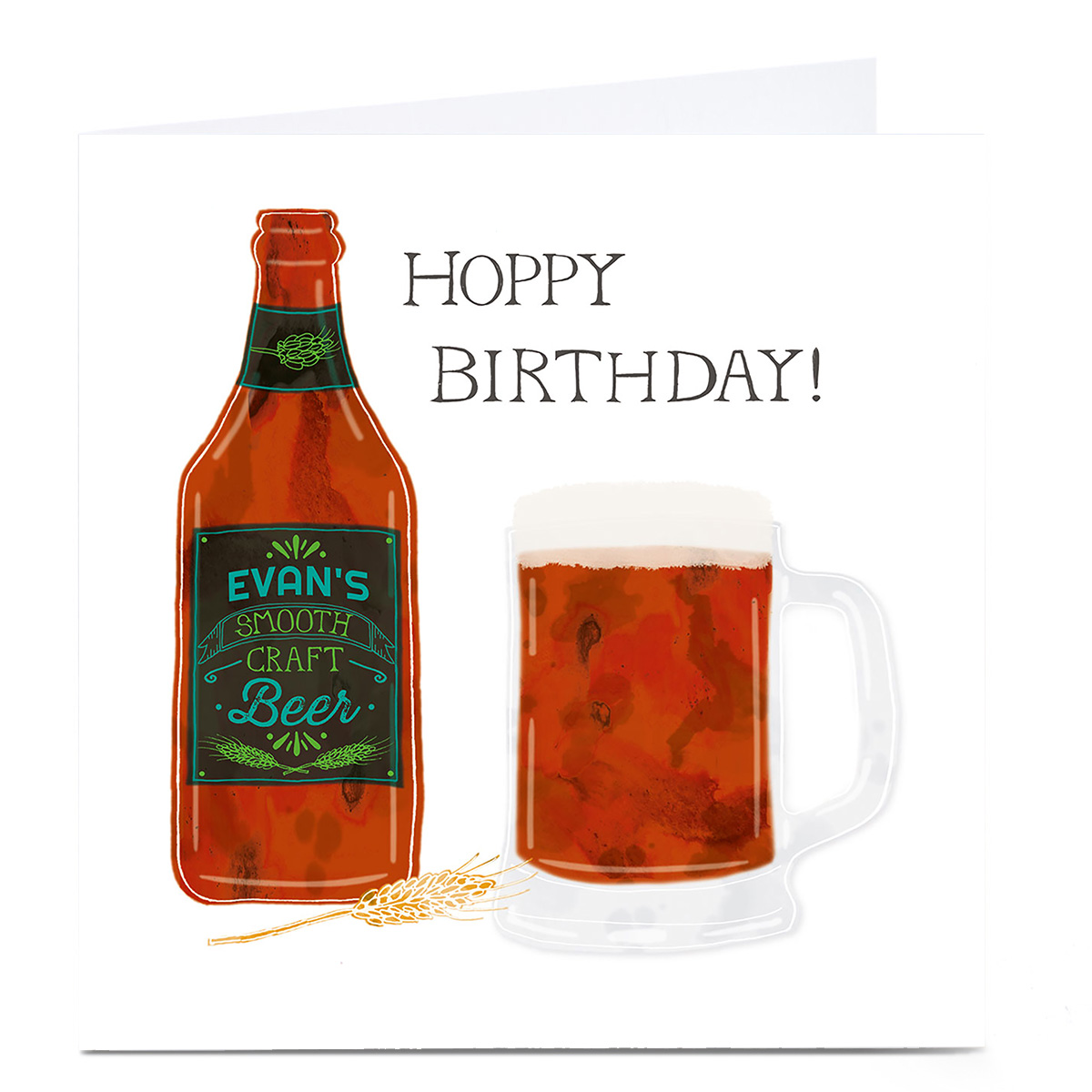 Personalised Birthday Card - Hoppy Birthday