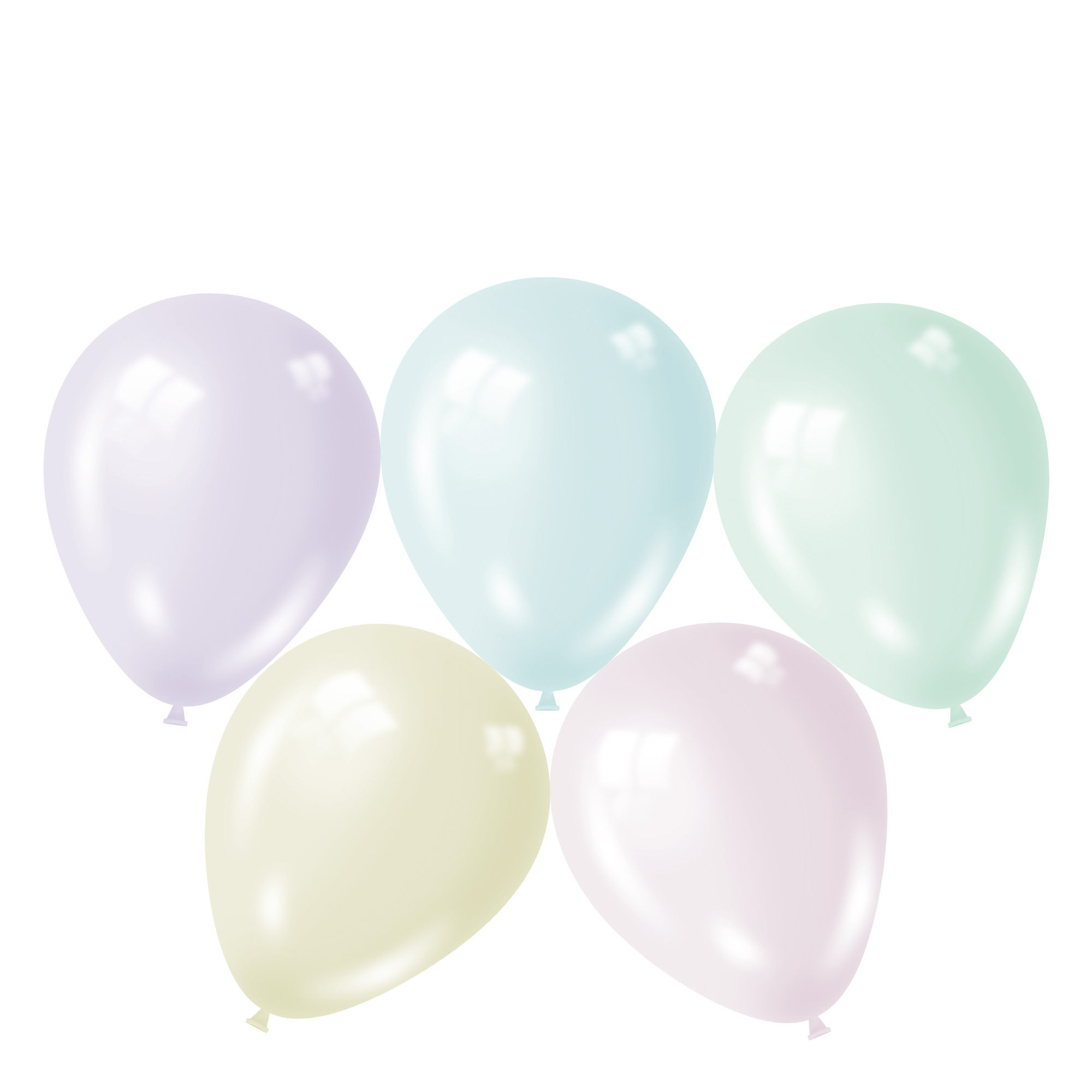 Assorted Macaroon Latex Balloons - Pack Of 50