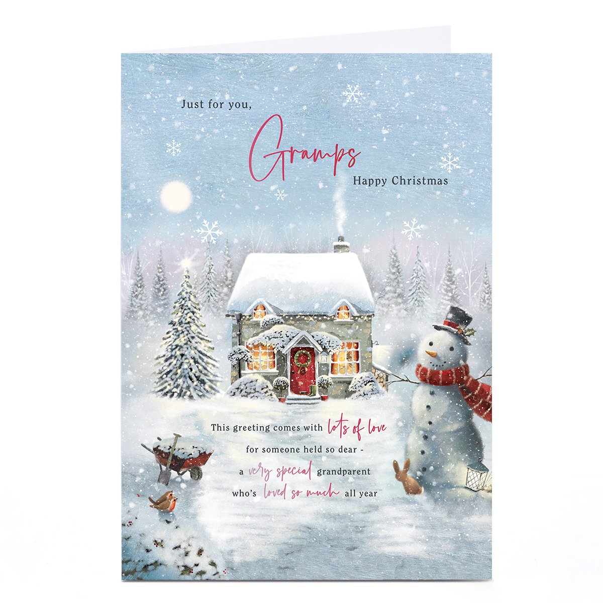Christmas Card - Snowy Cottage, Gramps