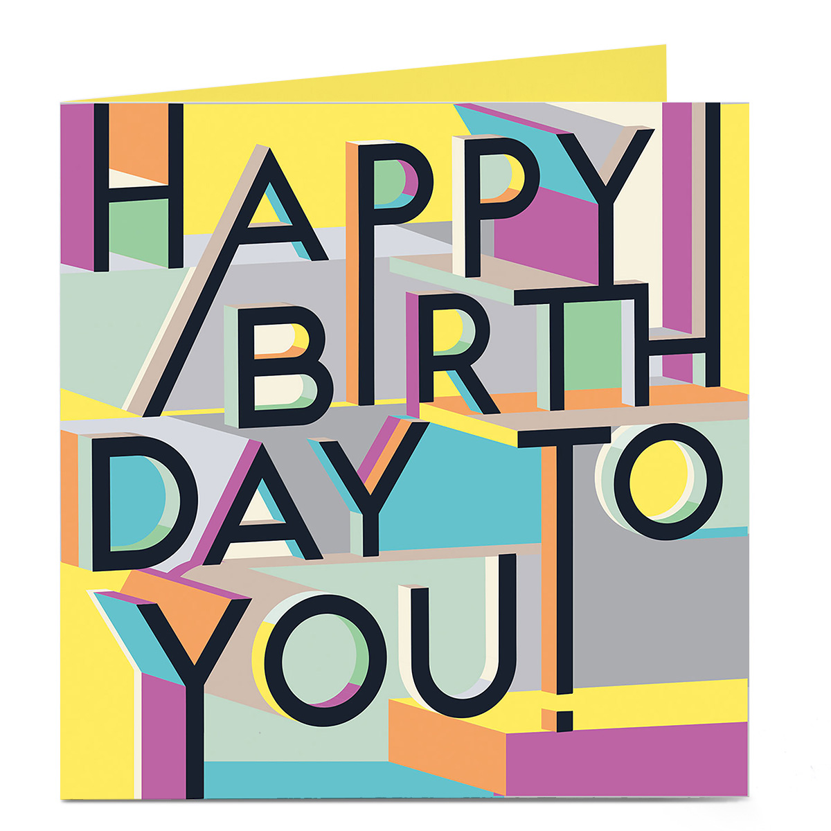 Personalised Bright Ideas Card - Multi-Coloured Happy Birthday To You