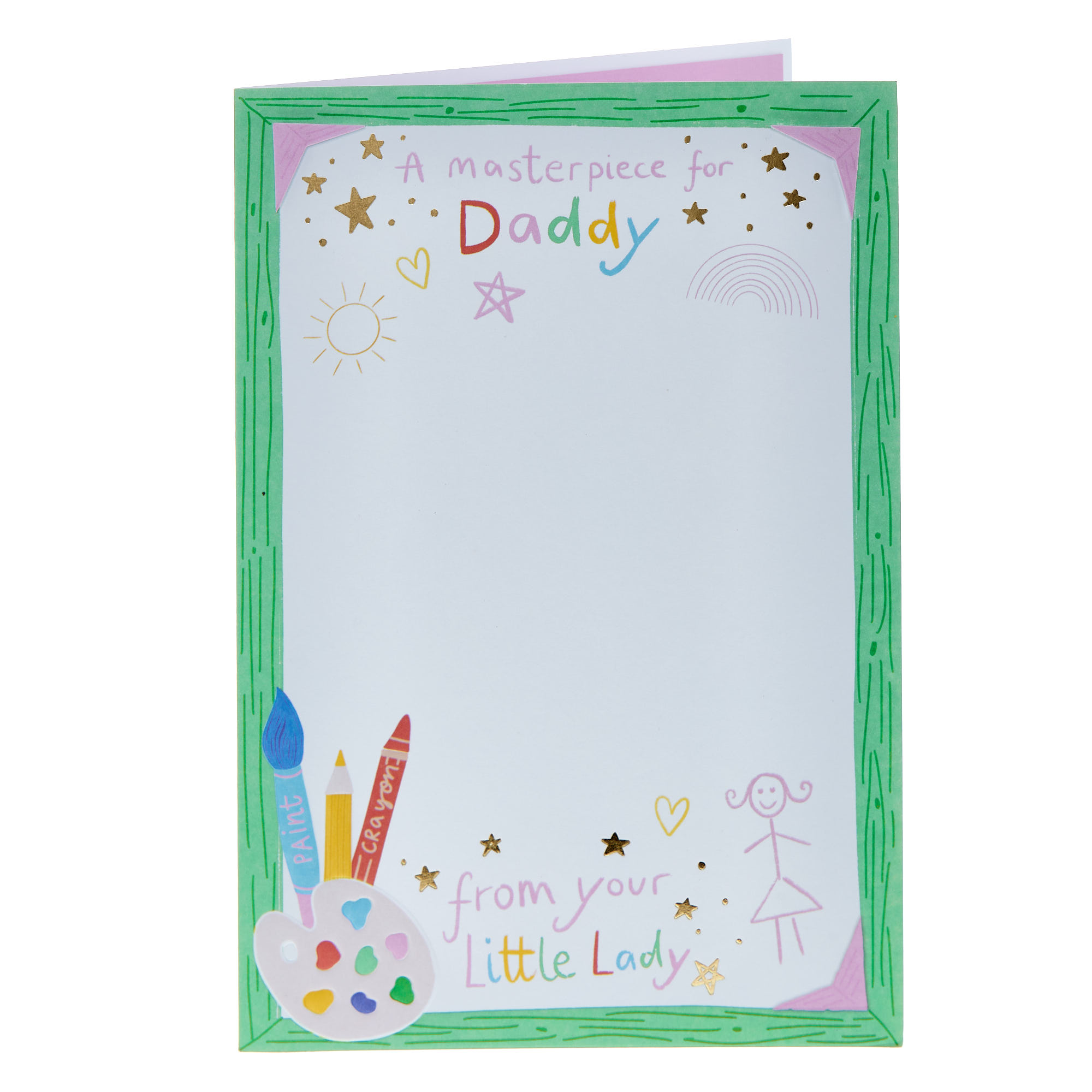 Daddy From Little Lady Masterpiece Father's Day Card
