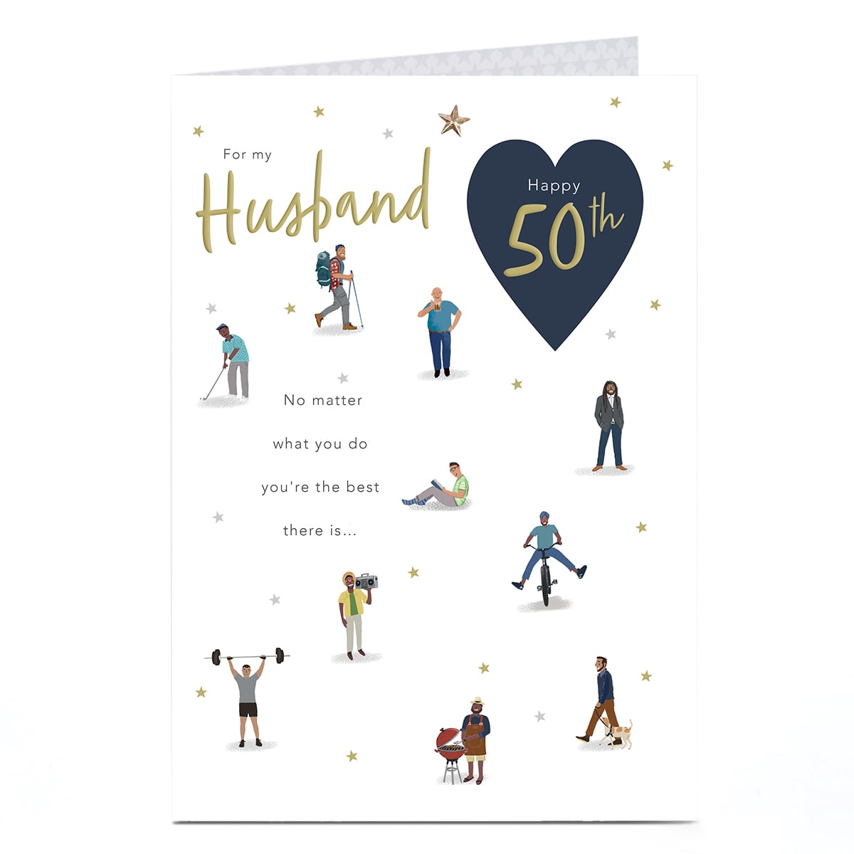 50th Birthday Card - You're The Best There Is, Husband