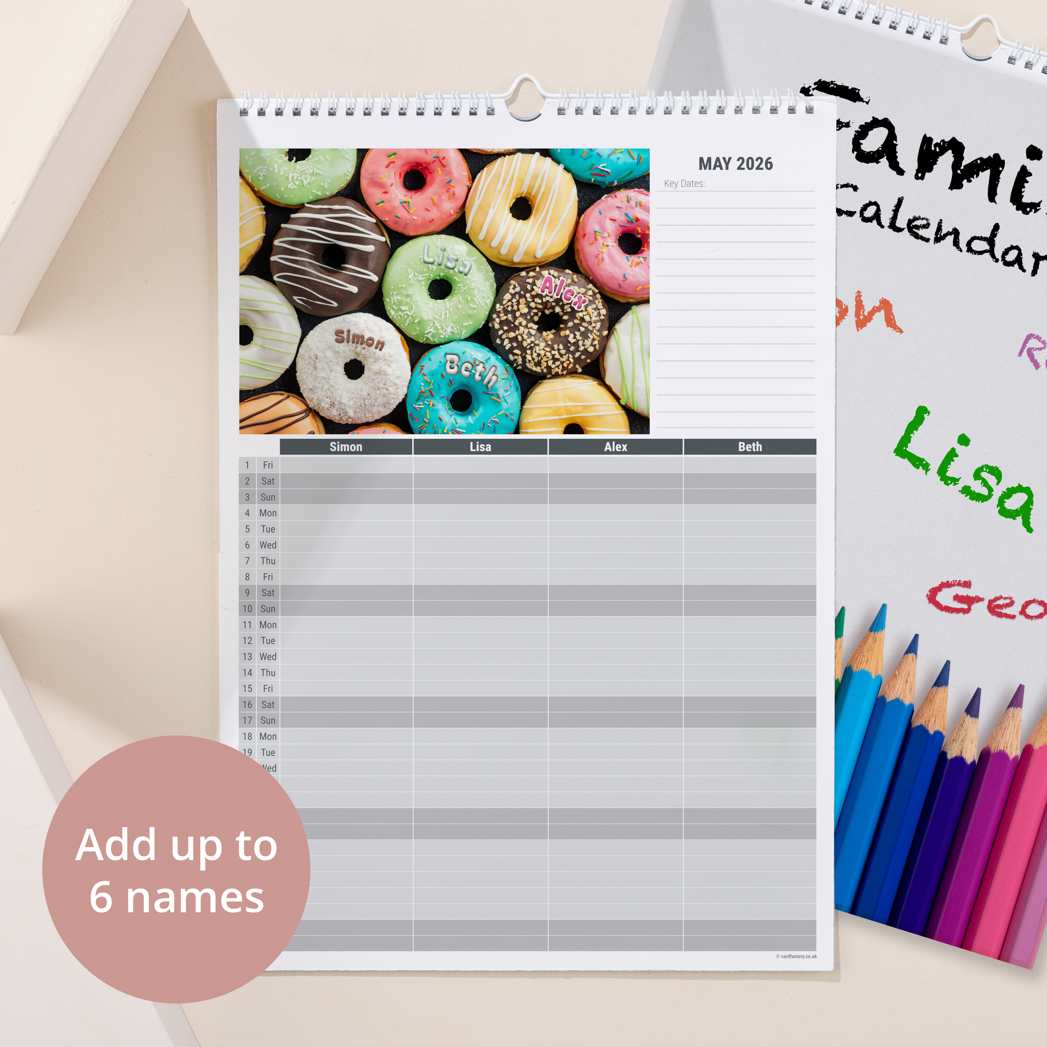 Personalised A3 Planner Calendar - Our Family 2024-2025 Edition