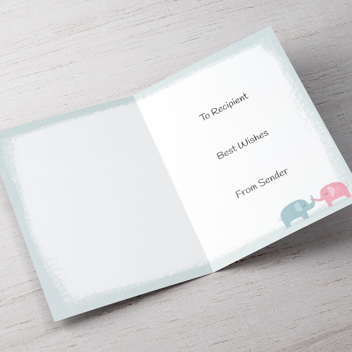 Personalised Wedding Card - Mr & Mrs Elephants