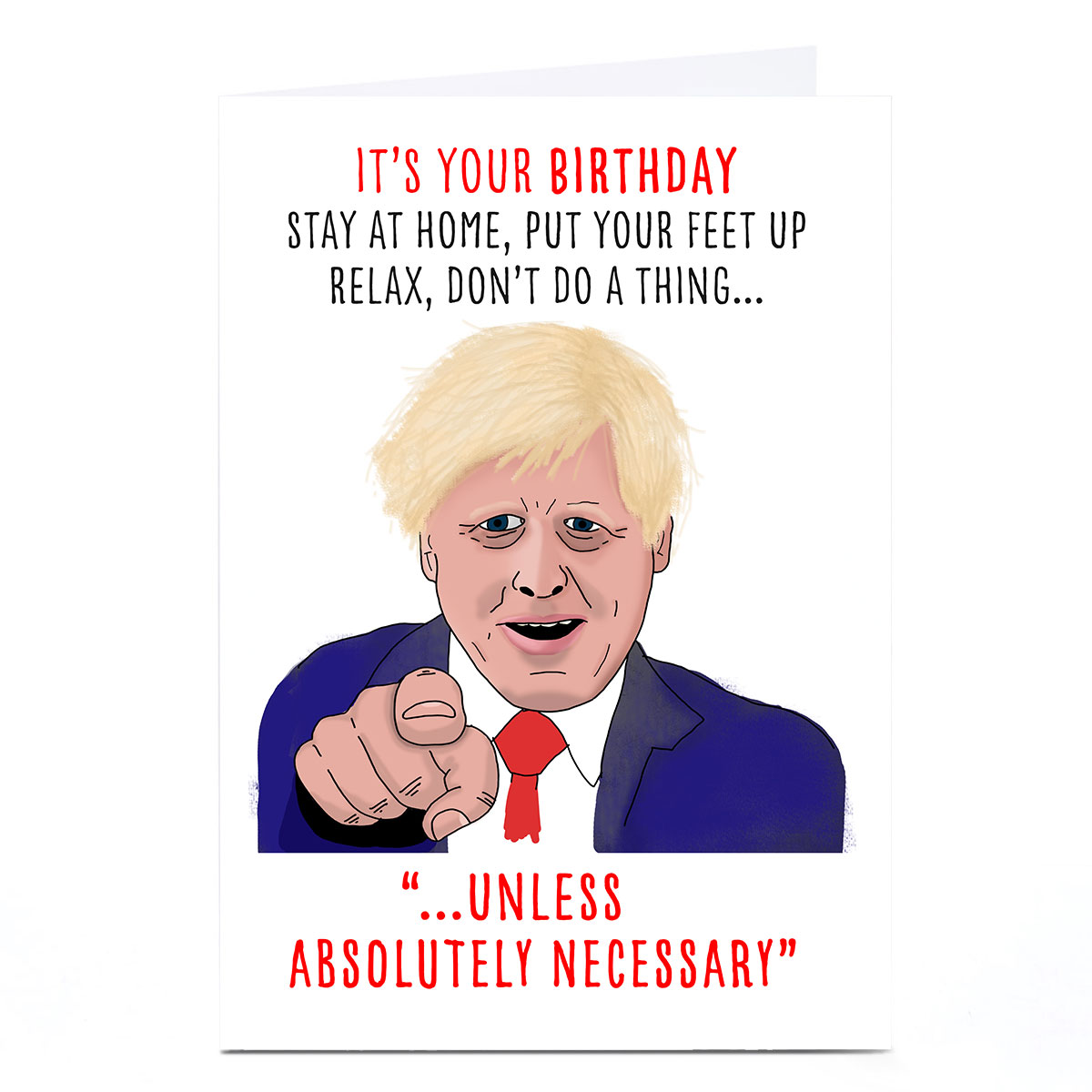 Personalised Birthday Card - Don't Do A Thing