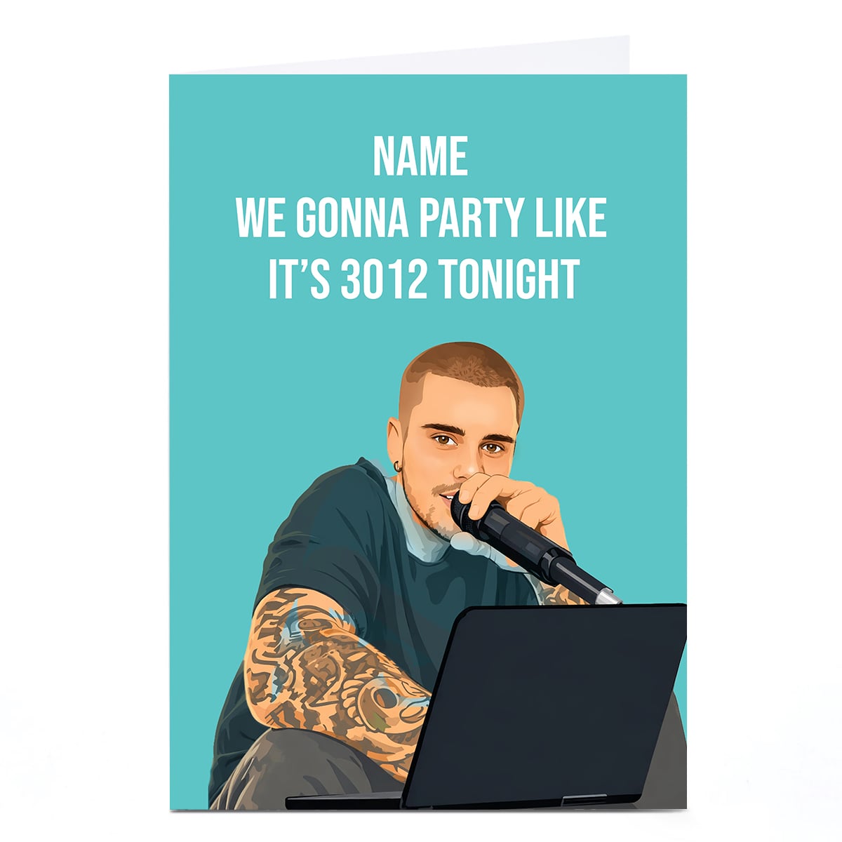 Personalised Birthday Card - Party like it's 3012 Tonight