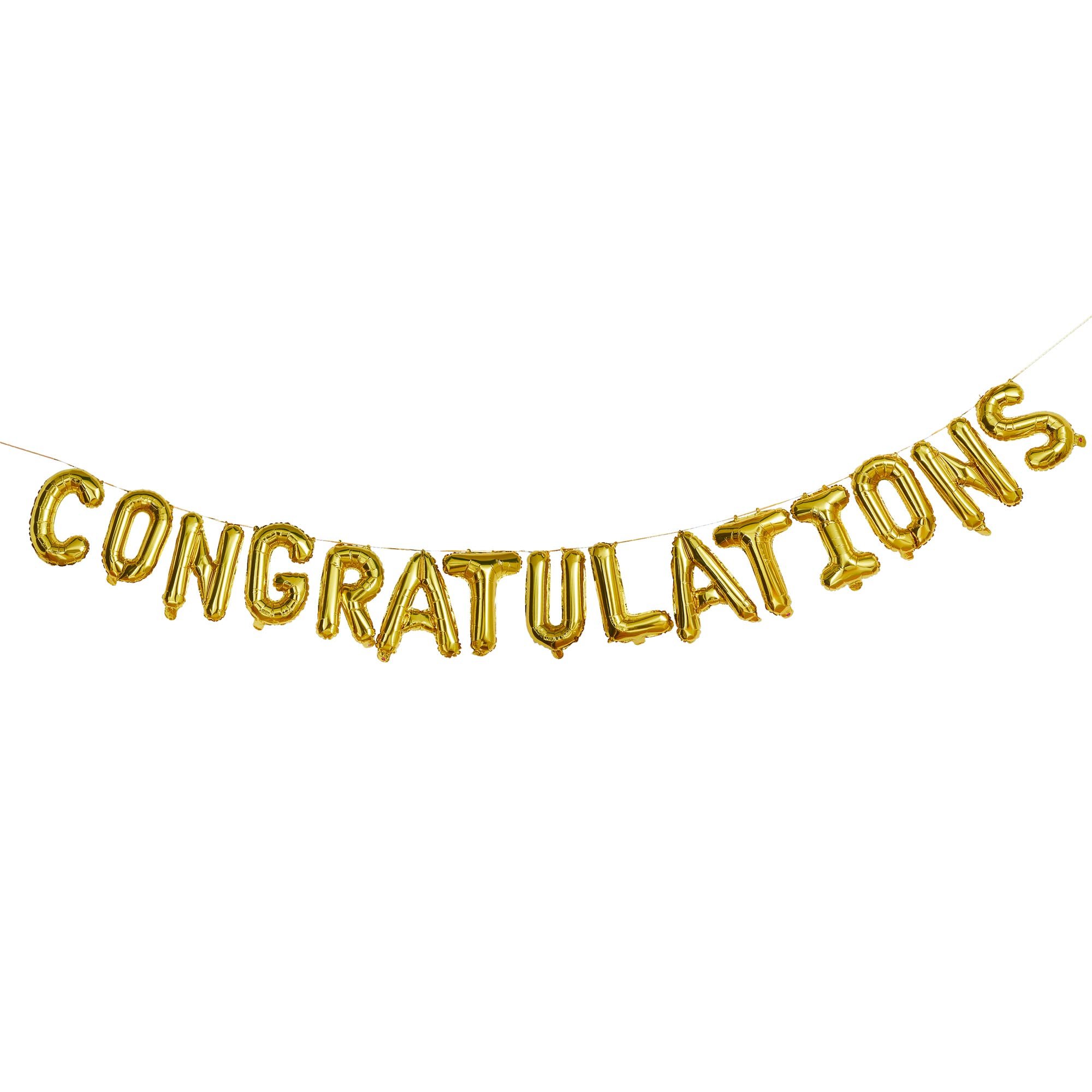 Gold Congratulations Foil Balloon Garland