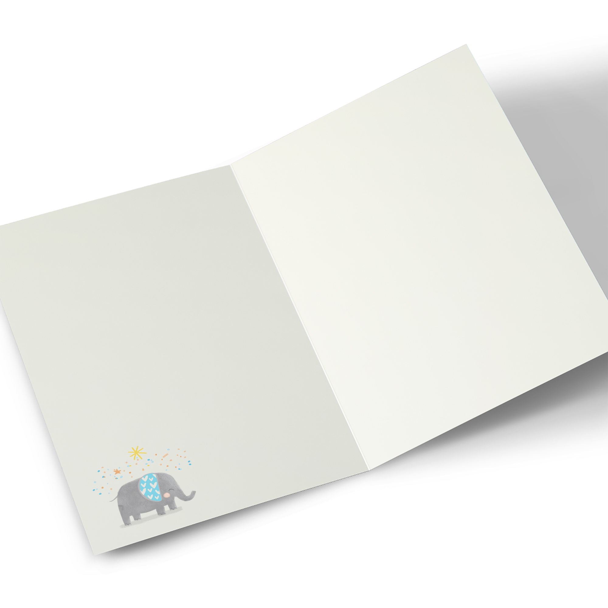 Personalised New Baby Card - Baby Son Elephants