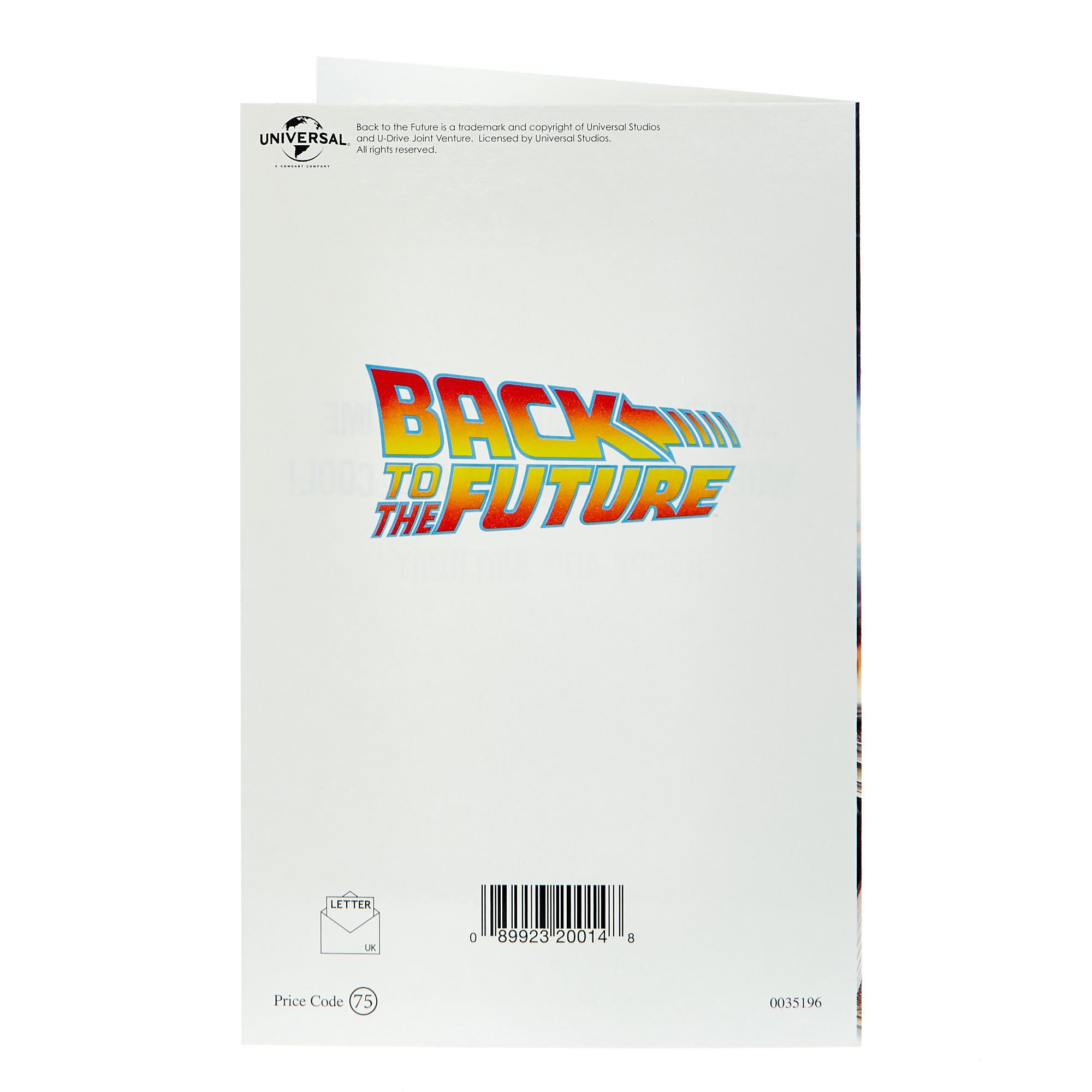 Back To The Future 40th Birthday Card