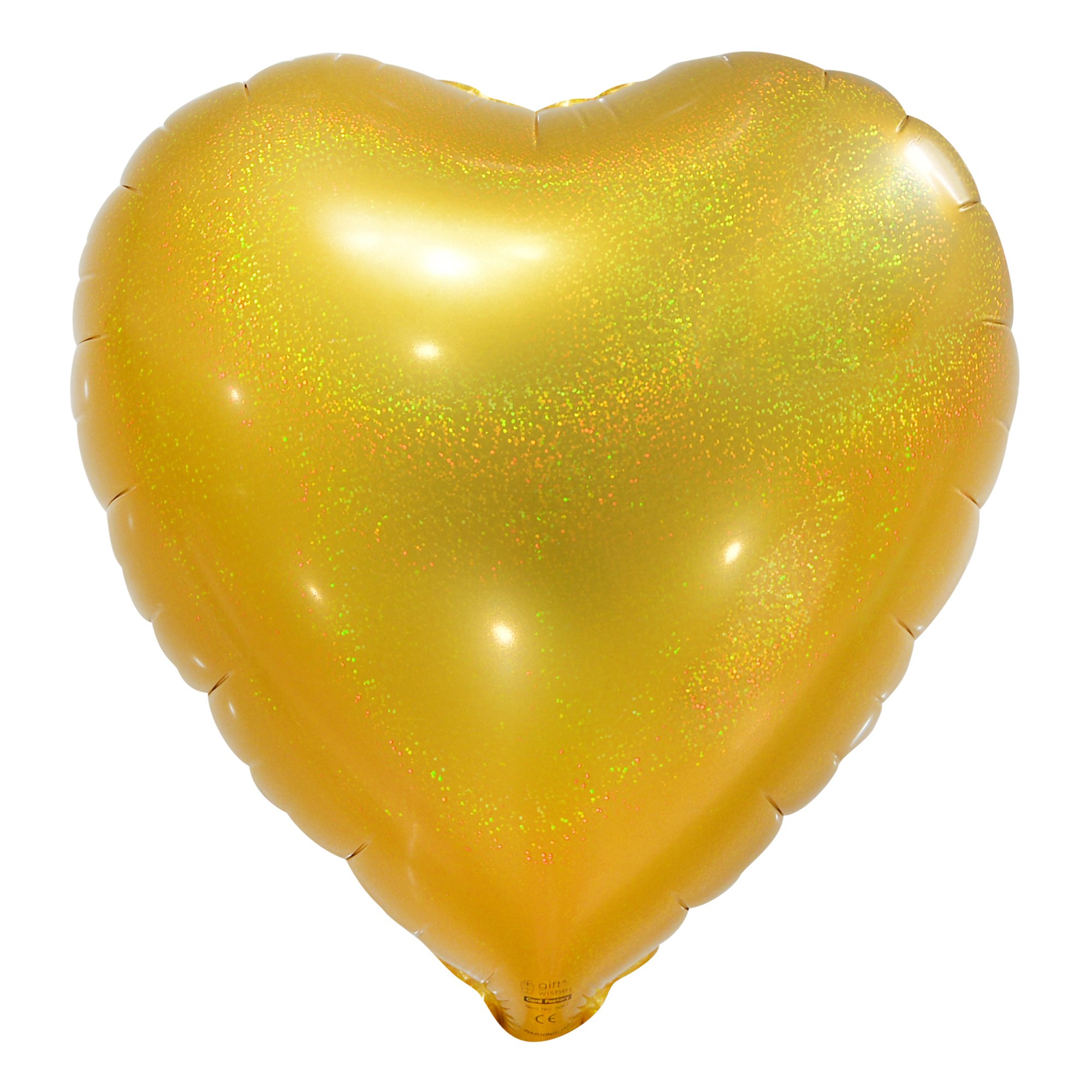 Gold Holographic Foil Heart Balloon