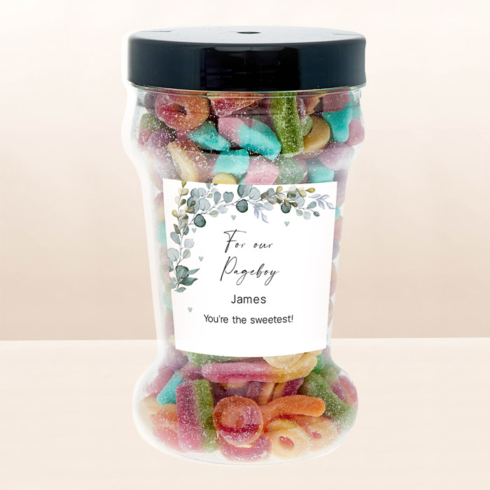 Personalised Wedding Sweet Tub - For Our Page Boy 