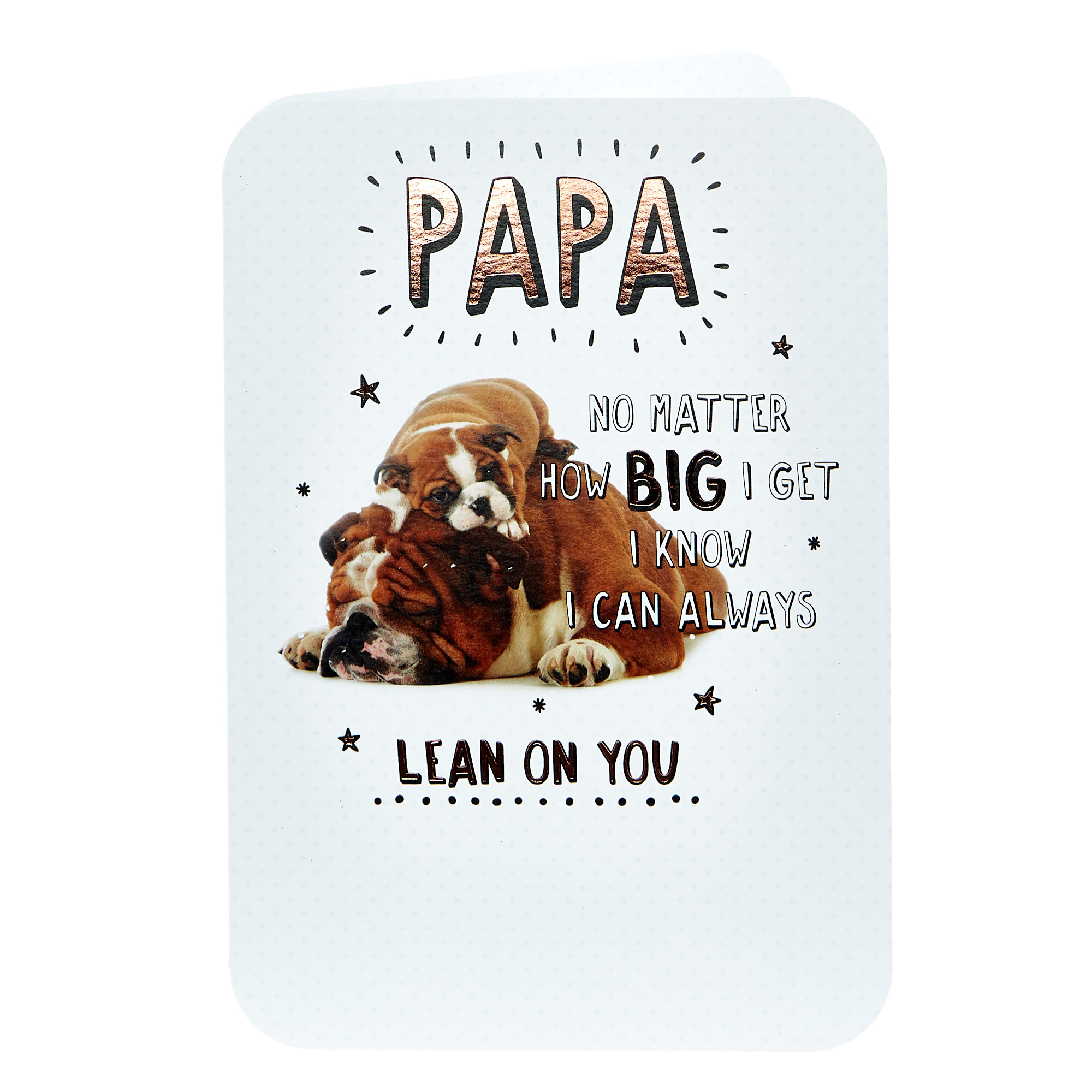 Birthday Card - Papa, Lean On You