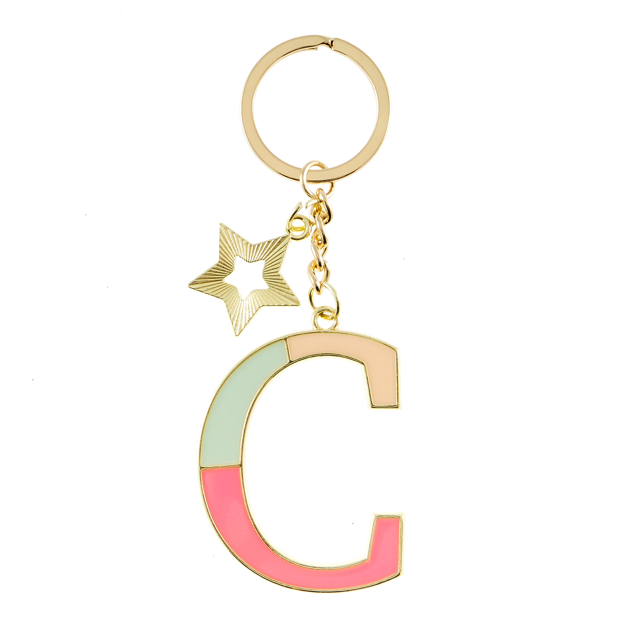 Letter C Alphabet Keyring