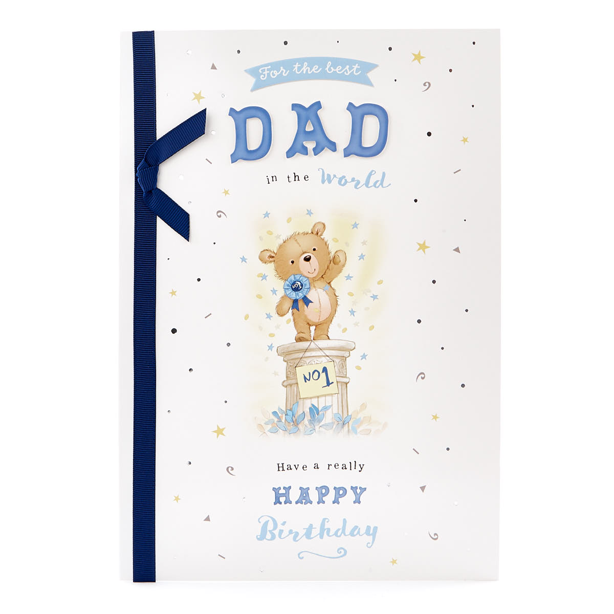Birthday Card - Wonderful Dad, Dog in a Tie
