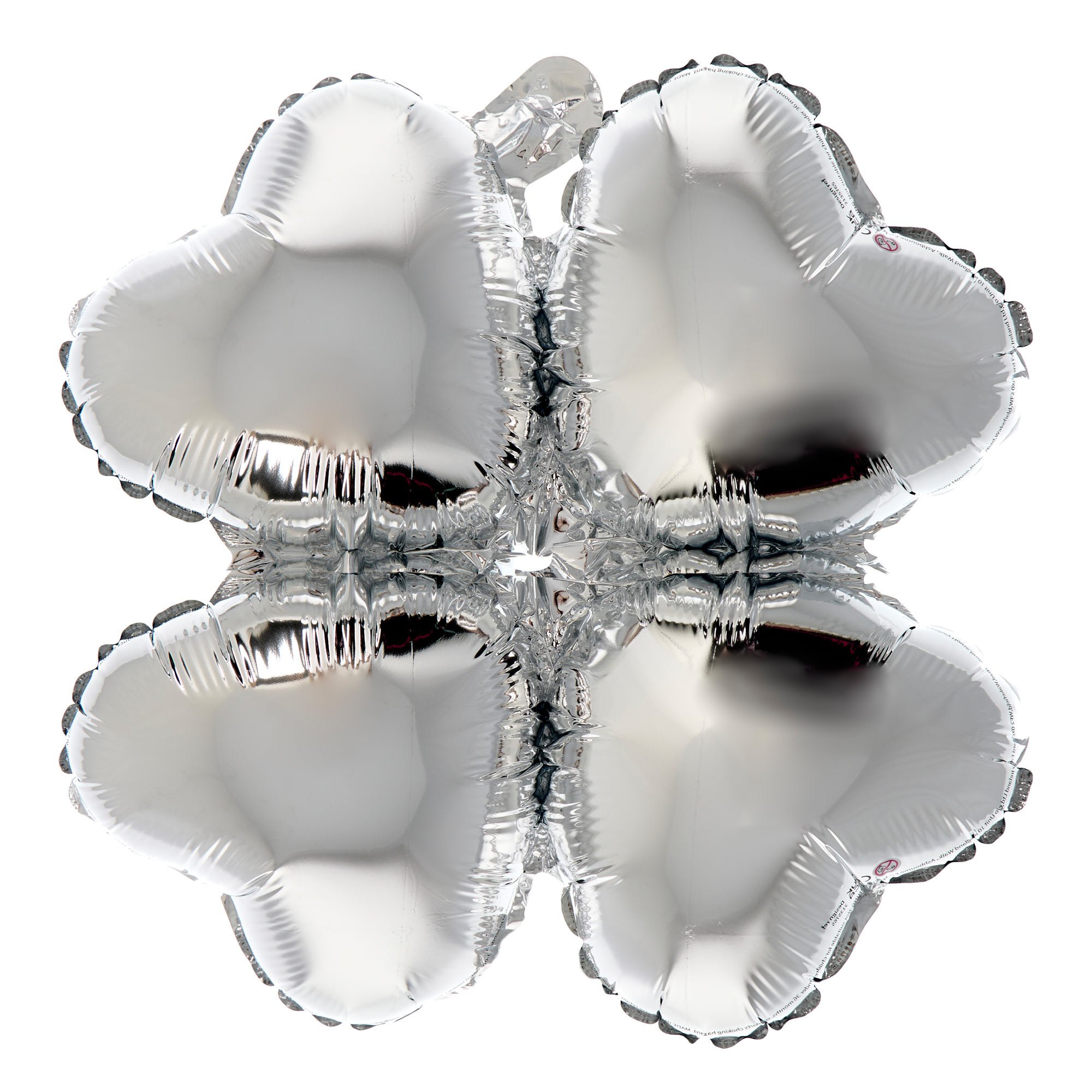 Silver Air-Fill Hearts Balloon Base