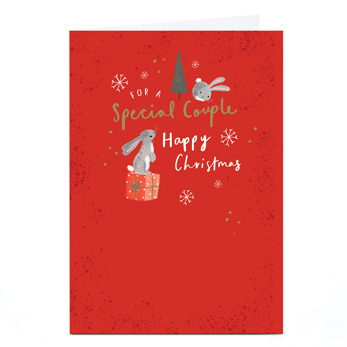 Christmas Card - Cute Bunnies, For A Special Couple